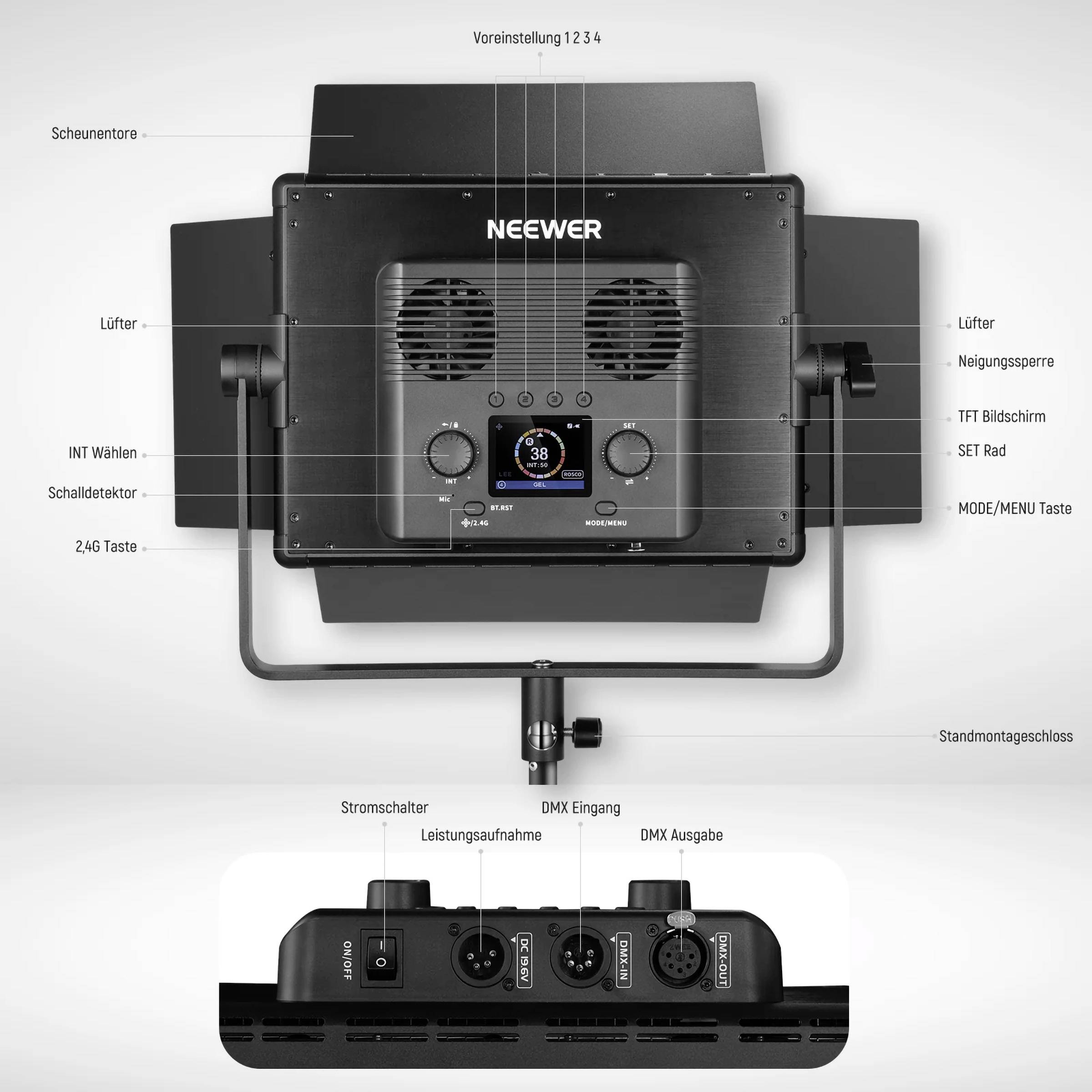 Neewer PL60C LED Videoleuchte