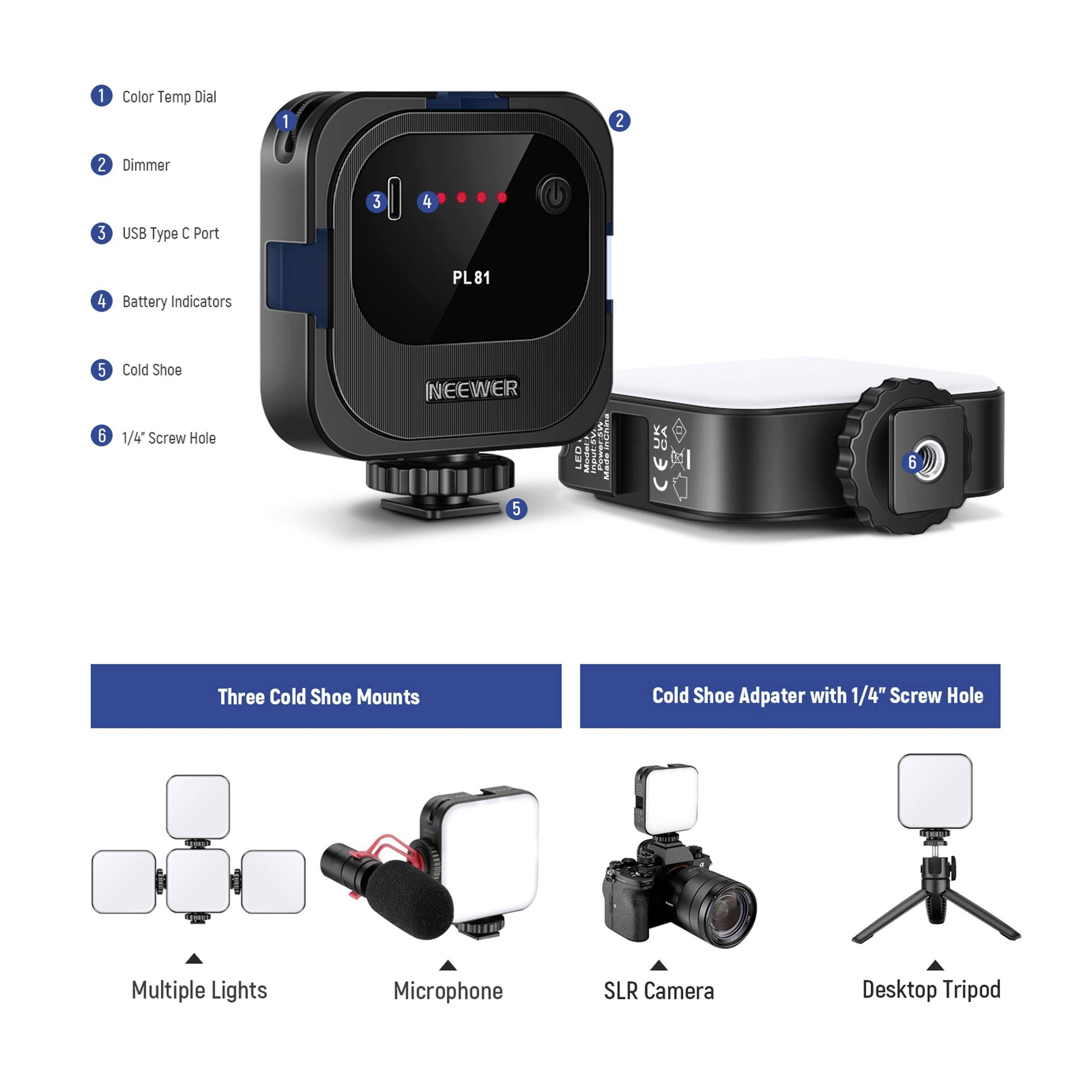 Neewer PL81 LED Videoleuchte