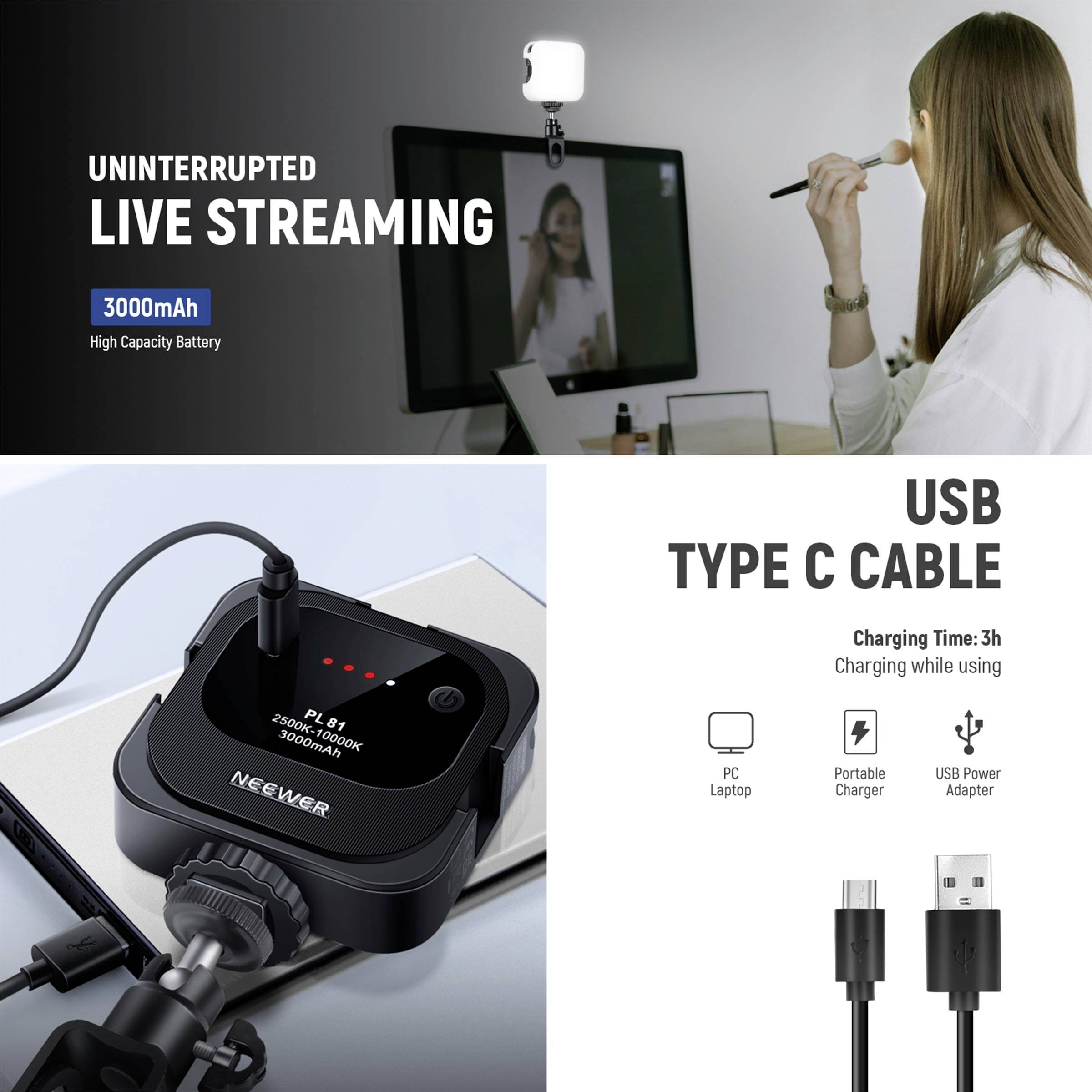 Neewer PL81 LED Videoleuchte