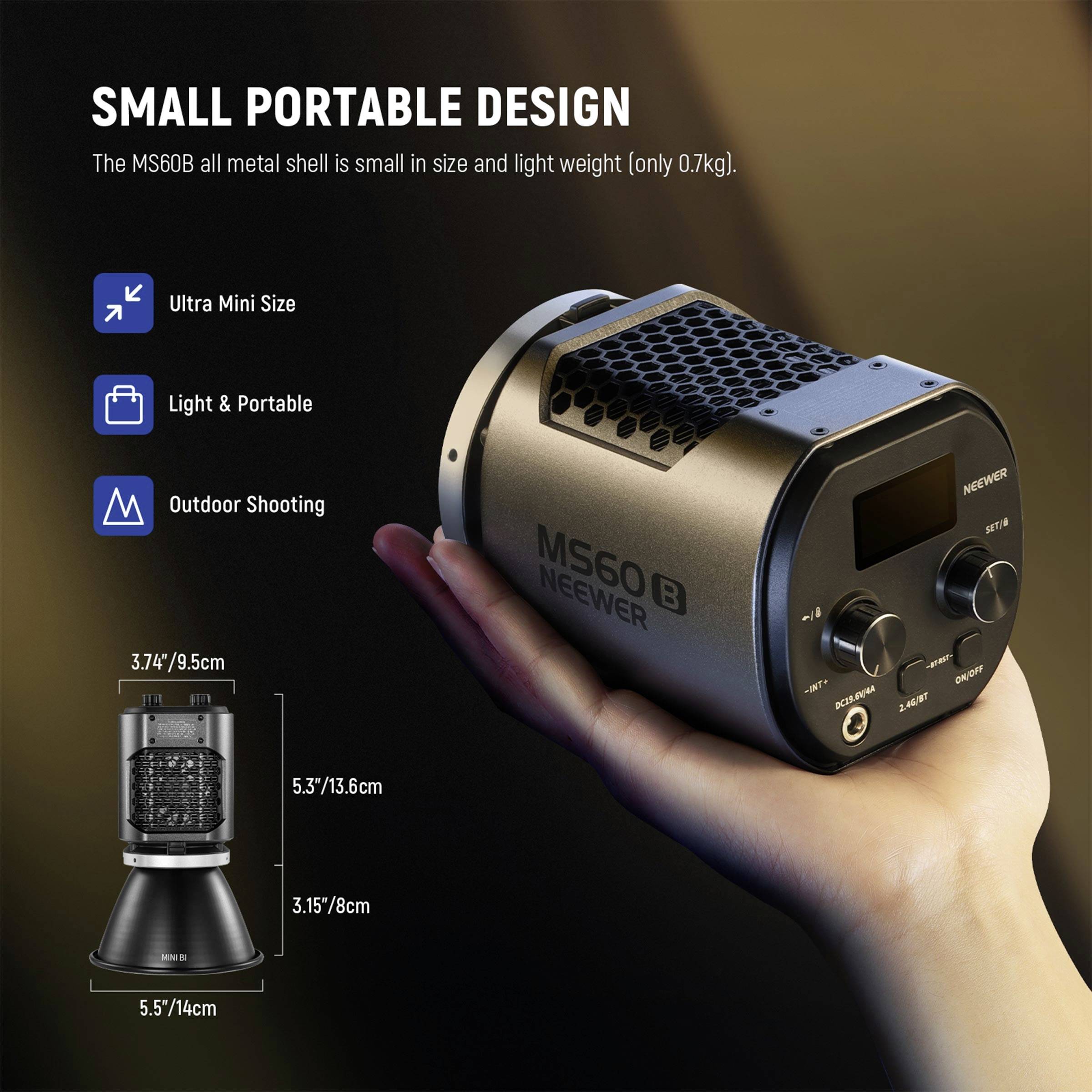 Neewer MS60B LED Videoleuchte