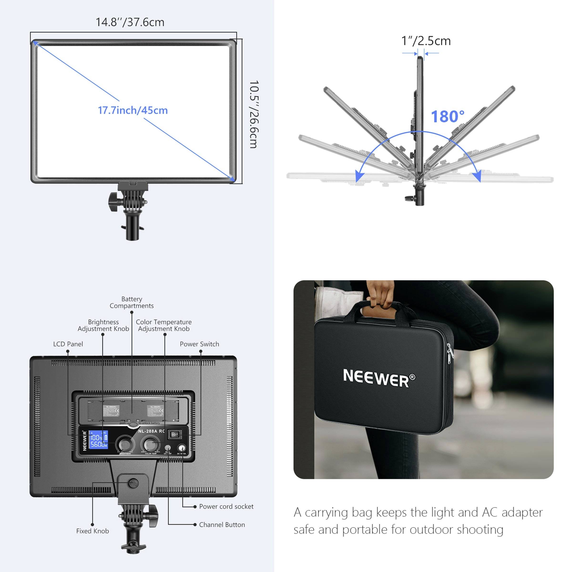Neewer NL-288ARC LED Videoleuchte