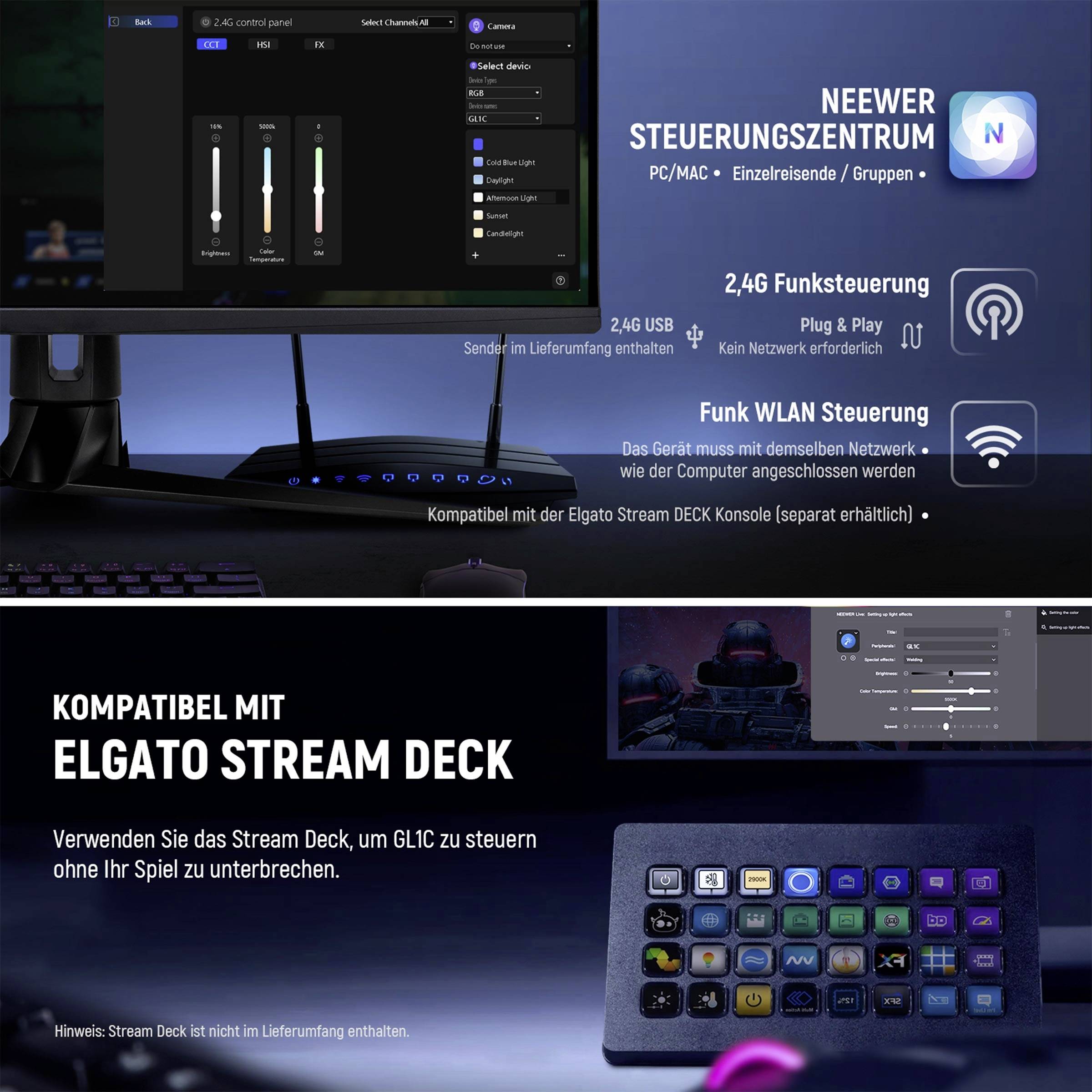 Neewer GL1C LED Videoleuchte