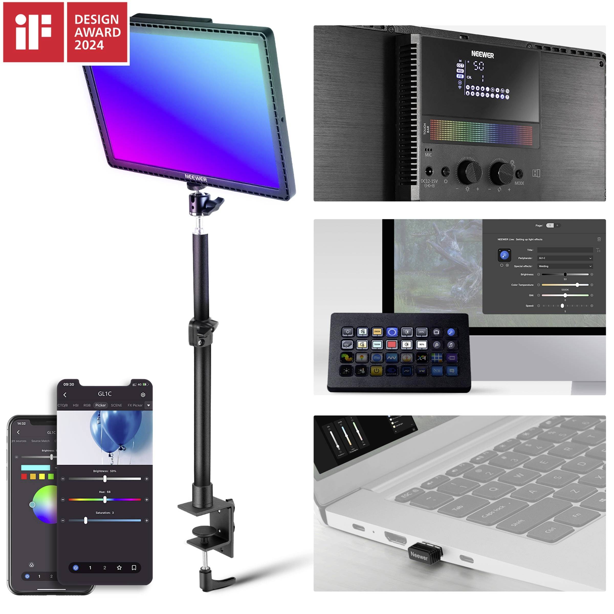 Neewer GL1C LED Videoleuchte