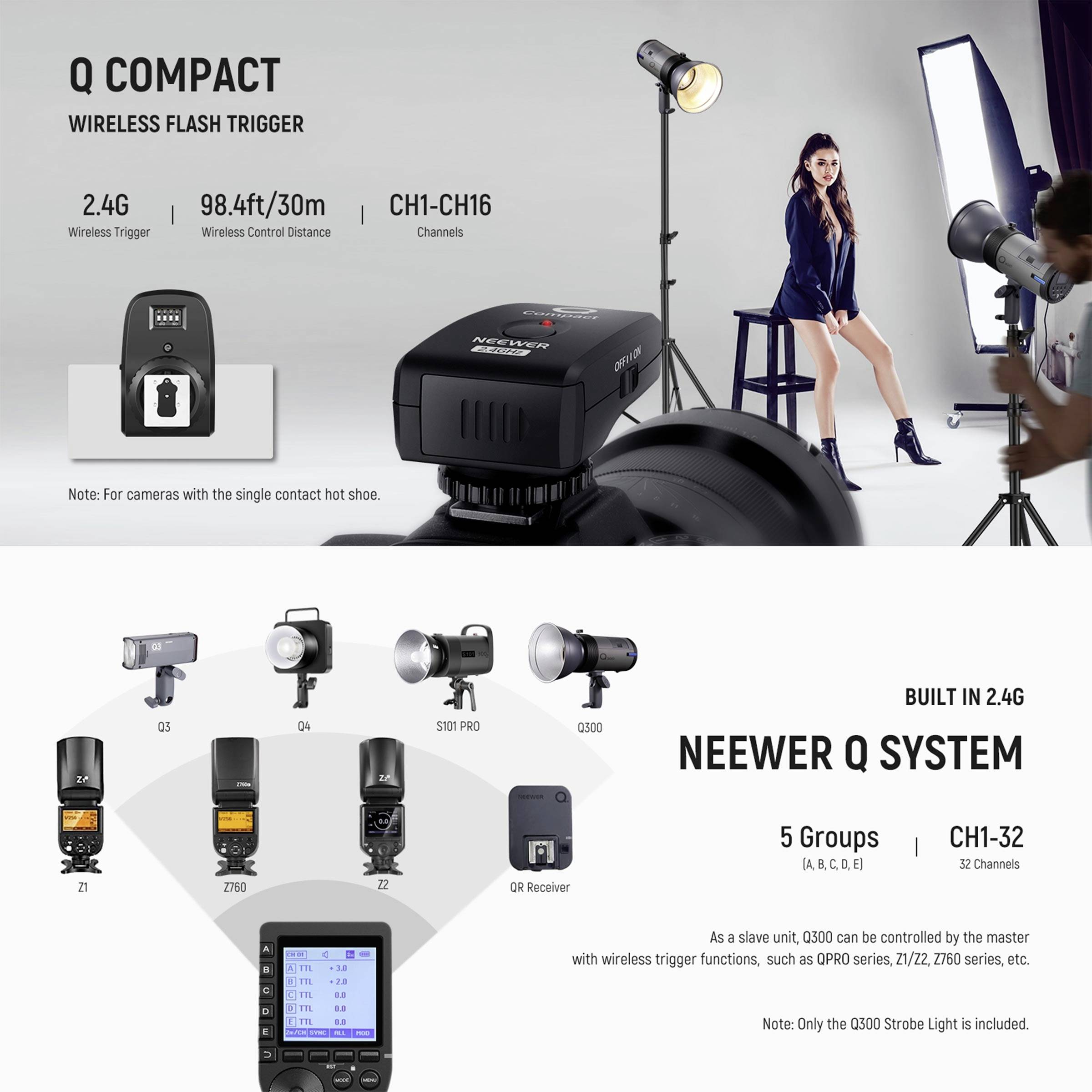 Neewer Q300 LED Videoleuchte