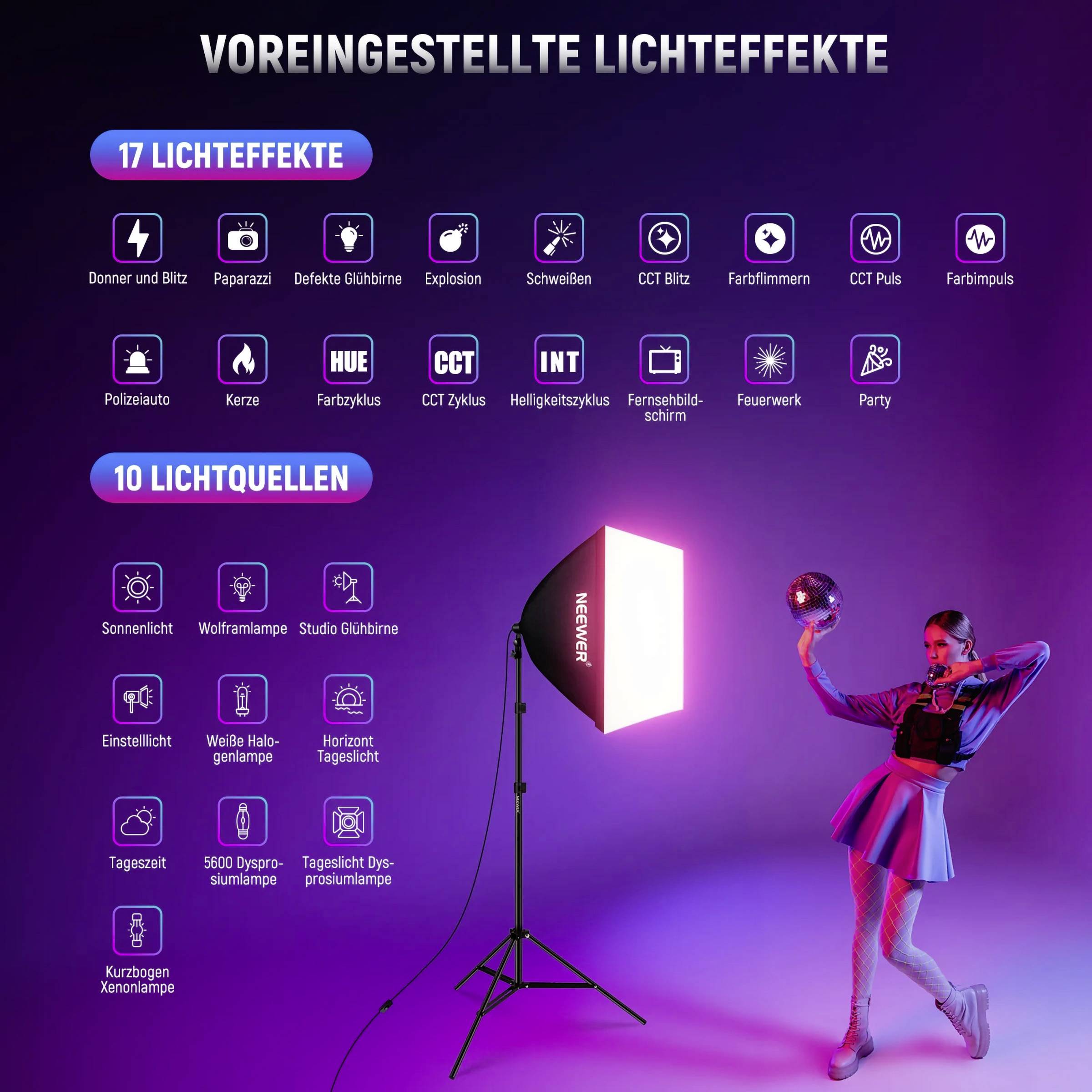 Neewer NK800 LED Videoleuchte