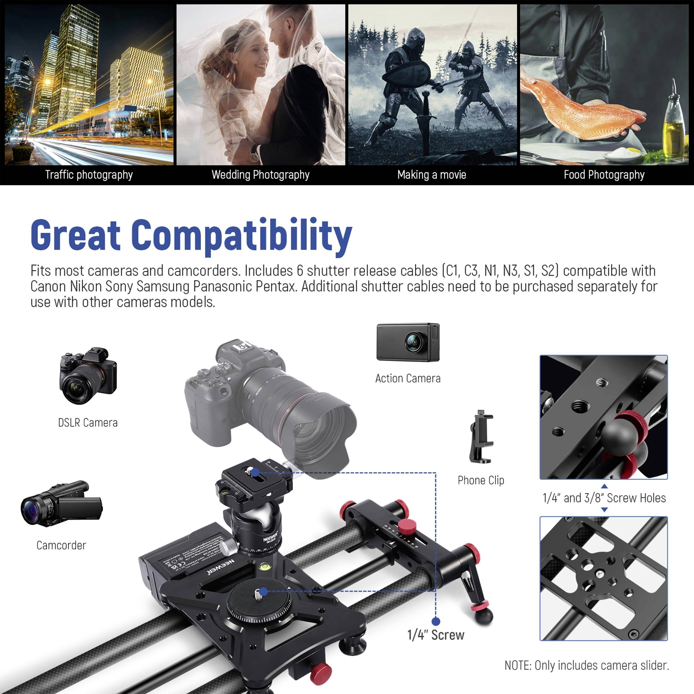 Neewer ER1 Video-Schiene