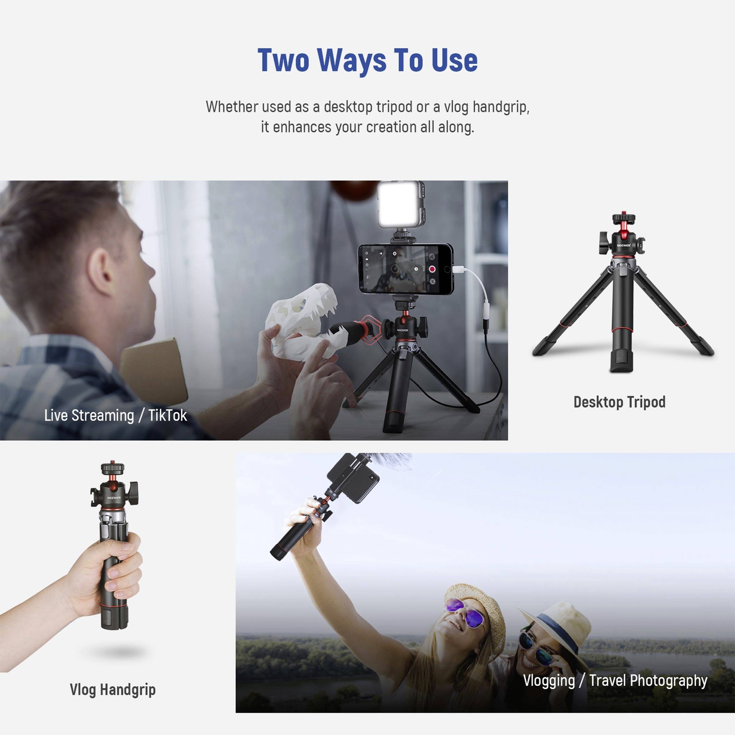 Neewer ST-DT24V Miniatur-Tischstativ mit Kugelkopf Tischstativ