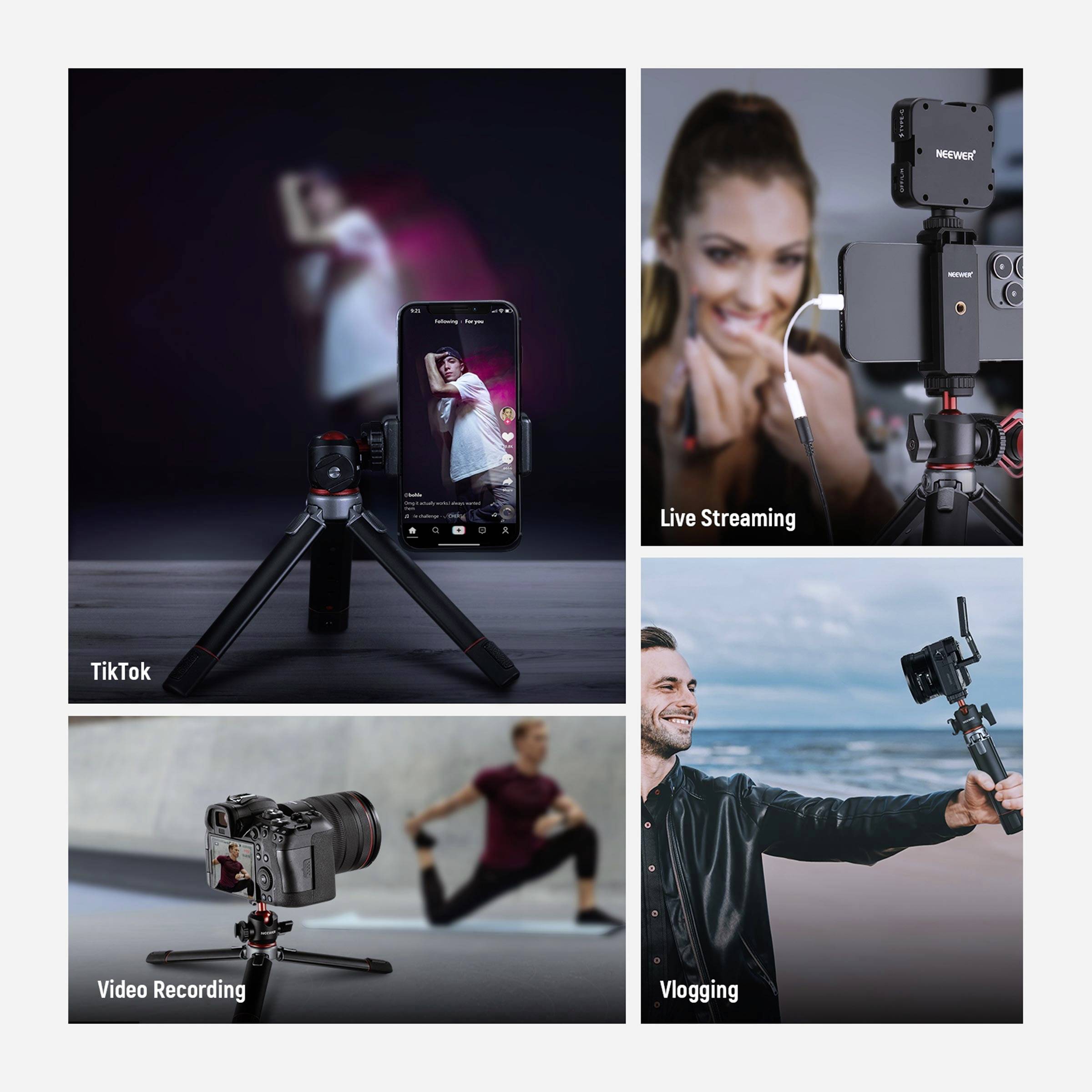 Neewer ST-DT24V Miniatur-Tischstativ mit Kugelkopf Tischstativ