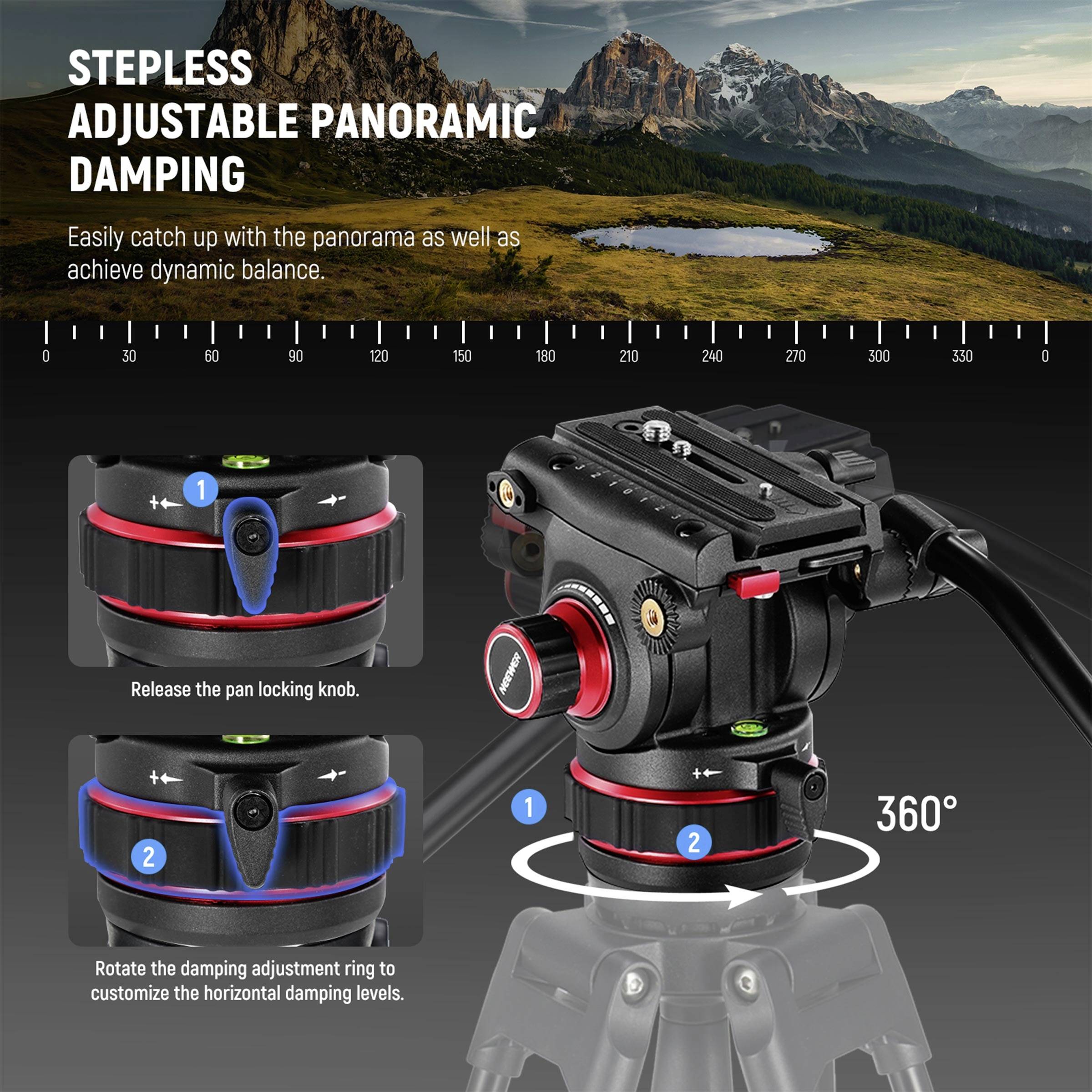 Neewer TP75 Tripod Arbeitshöhe=89 - 189cm