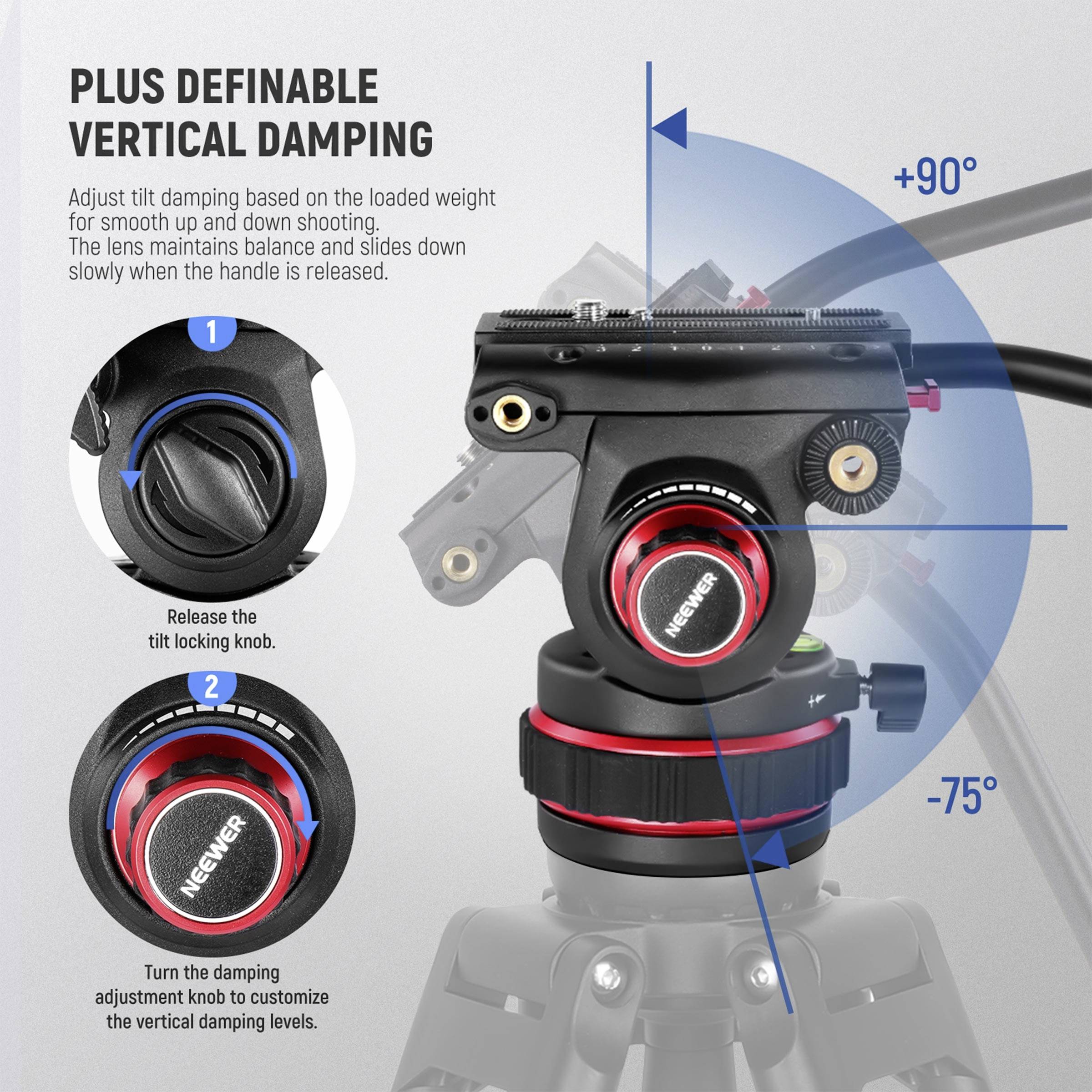 Neewer TP75 Tripod Arbeitshöhe=89 - 189cm