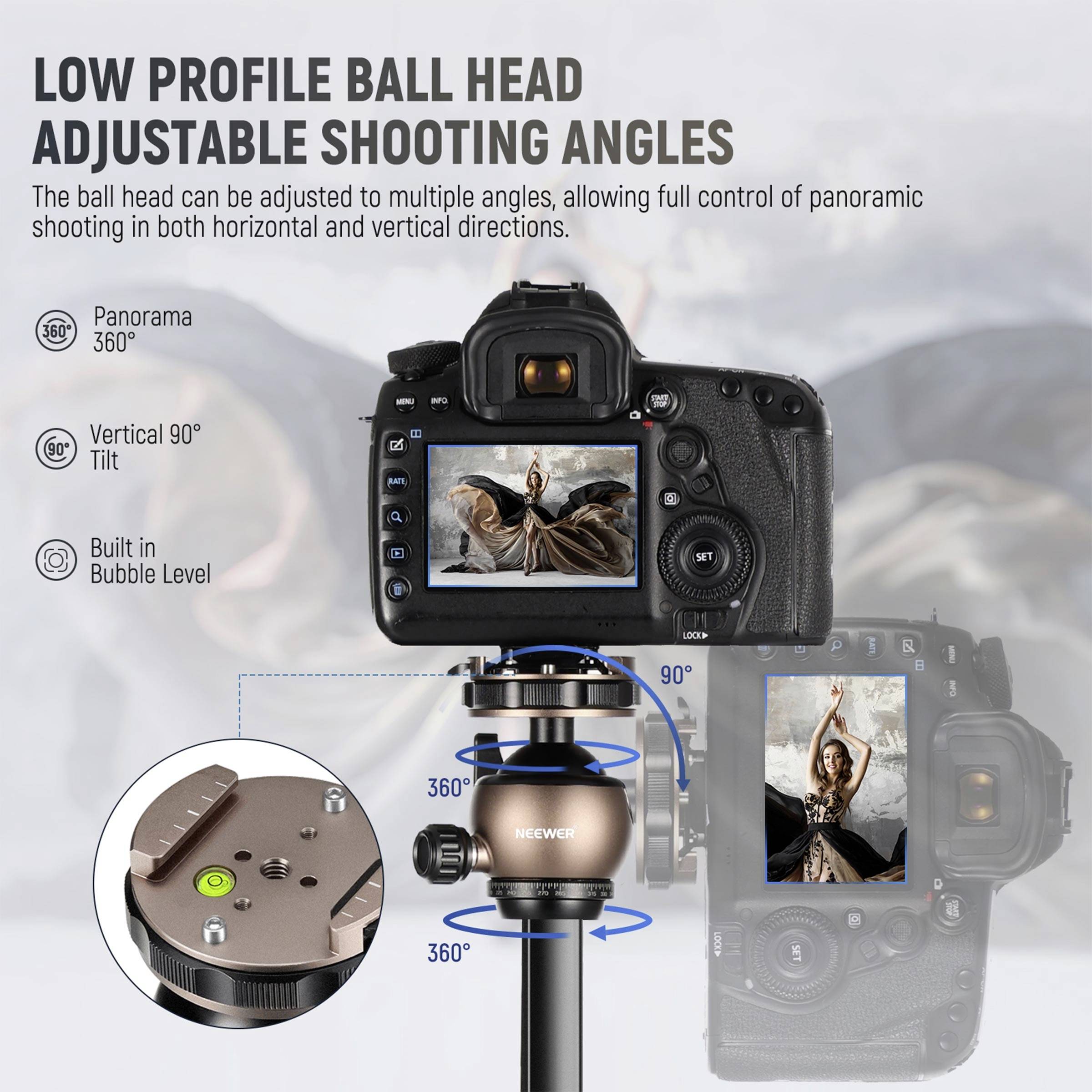 Neewer TP30 Kompaktes Carbon-Reisestativ Tripod