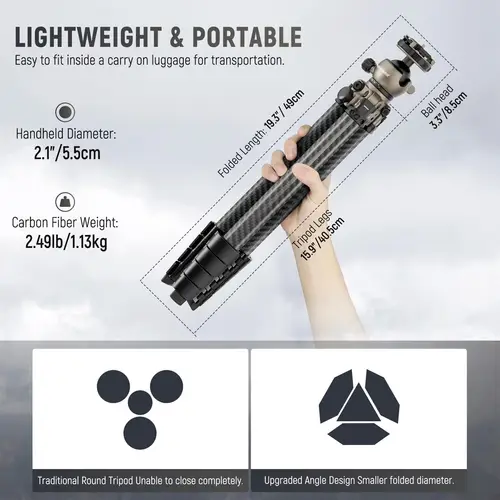 Neewer TP30 Kompaktes Carbon-Reisestativ Tripod Neewer TP30 Kompaktes Carbon-Reisestativ Tripod