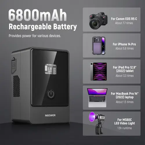 Neewer PS099E V-Mount Lithium Akku Kamera-Akku 14.54 V 6800 mAh Neewer PS099E V-Mount Lithium Akku Kamera-Akku 14.54 V 6800 mAh