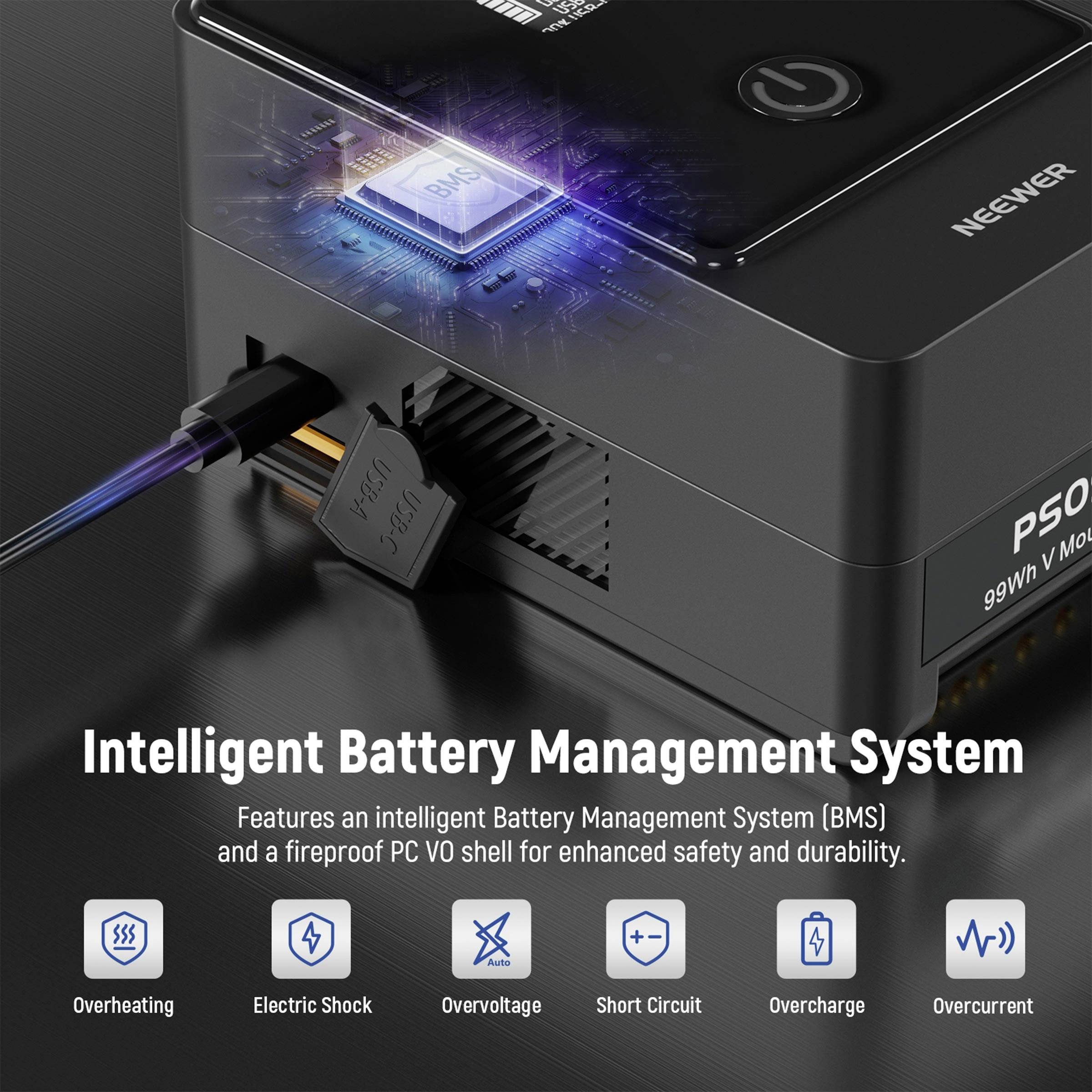 Neewer PS099E V-Mount Lithium Akku Kamera-Akku 14.54 V 6800 mAh