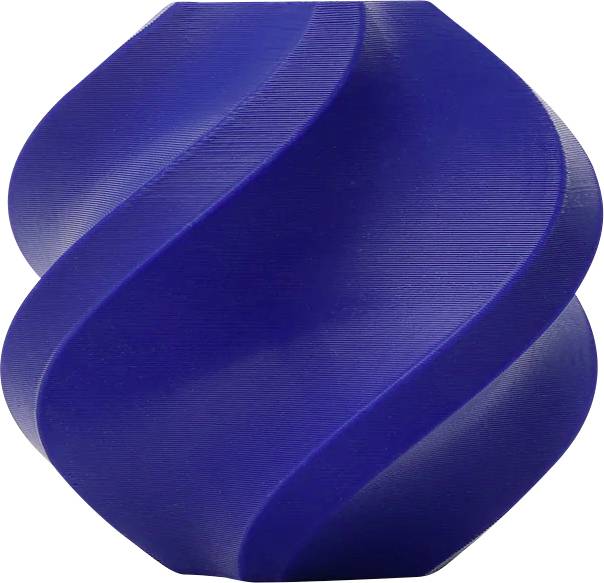 Eine blaue, spiralförmig gedrehte Vase mit glatter Oberfläche, die modernen Stil verkörpert.