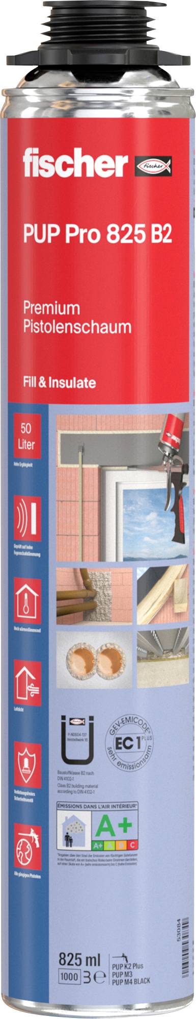 Fischer Pistolenschaum PUP Pro 825 B2 053084 825ml