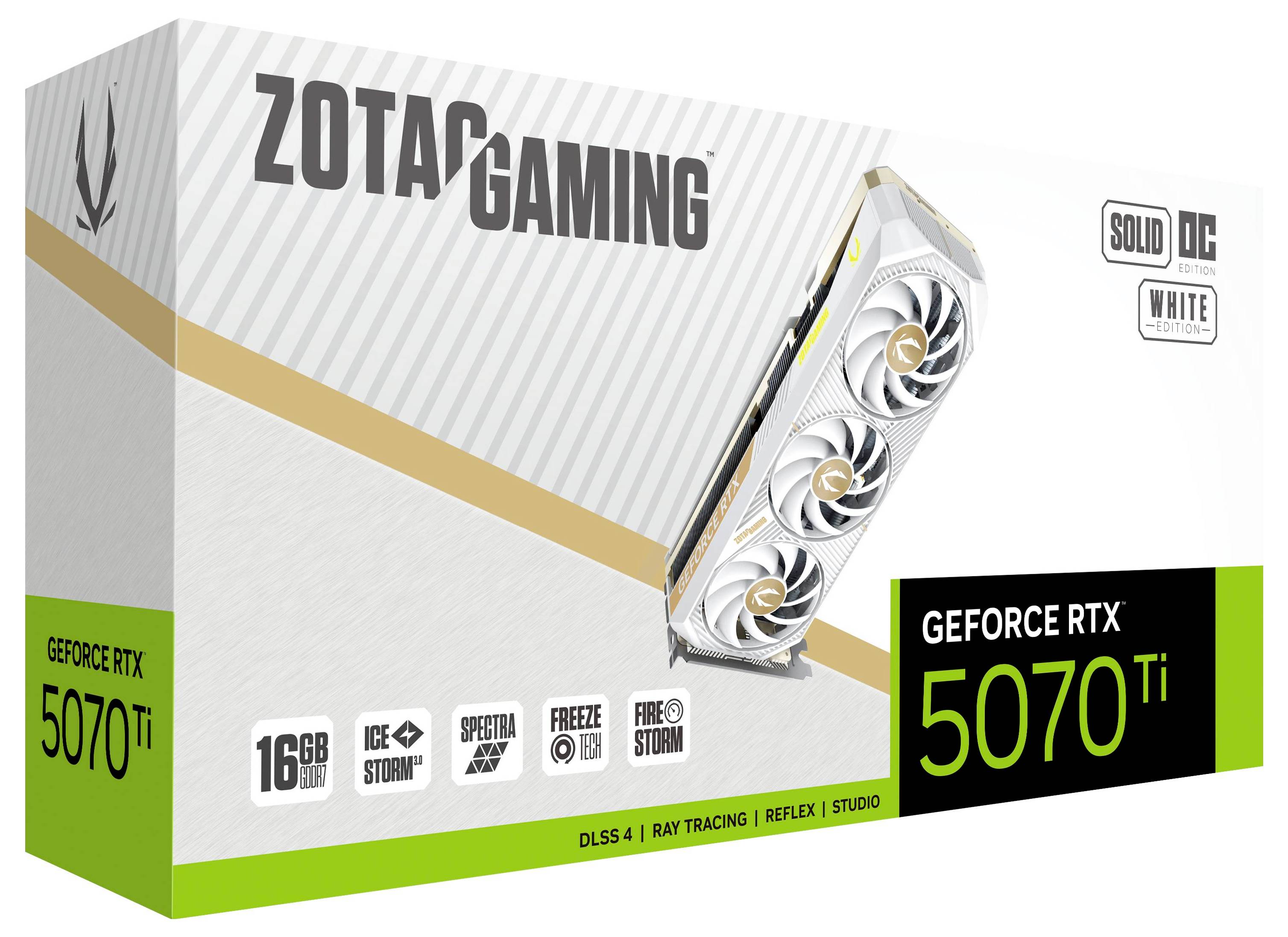 Zotac Grafikkarte Nvidia GeForce RTX 5070 Ti 16GB GDDR7-VRAM PCIe x16 HDMI®, DisplayPort Vulkan