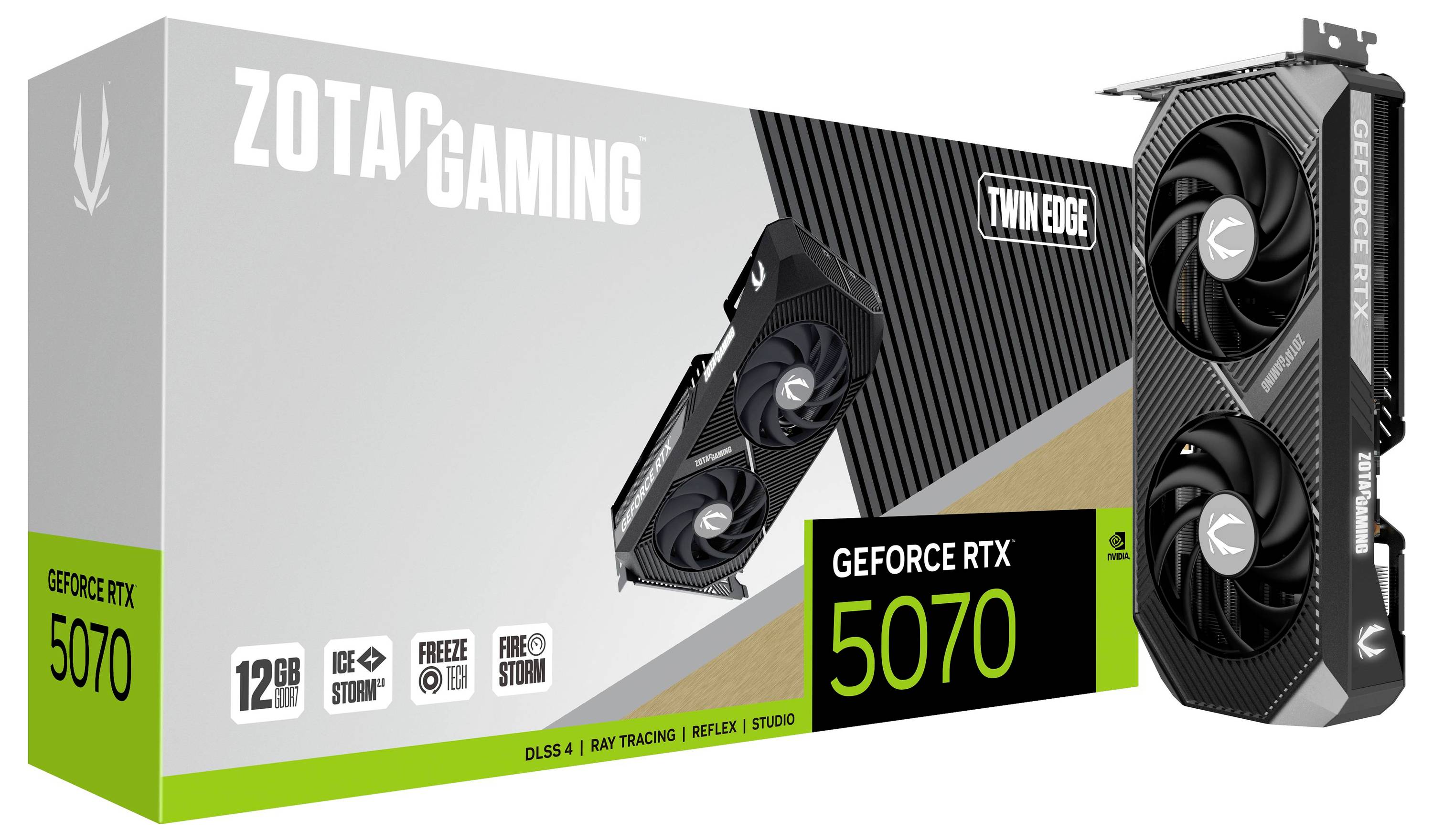 Zotac Grafikkarte Nvidia GeForce RTX 5070 12GB GDDR7-VRAM PCIe x16 HDMI®, DisplayPort NVIDIA G-Sync