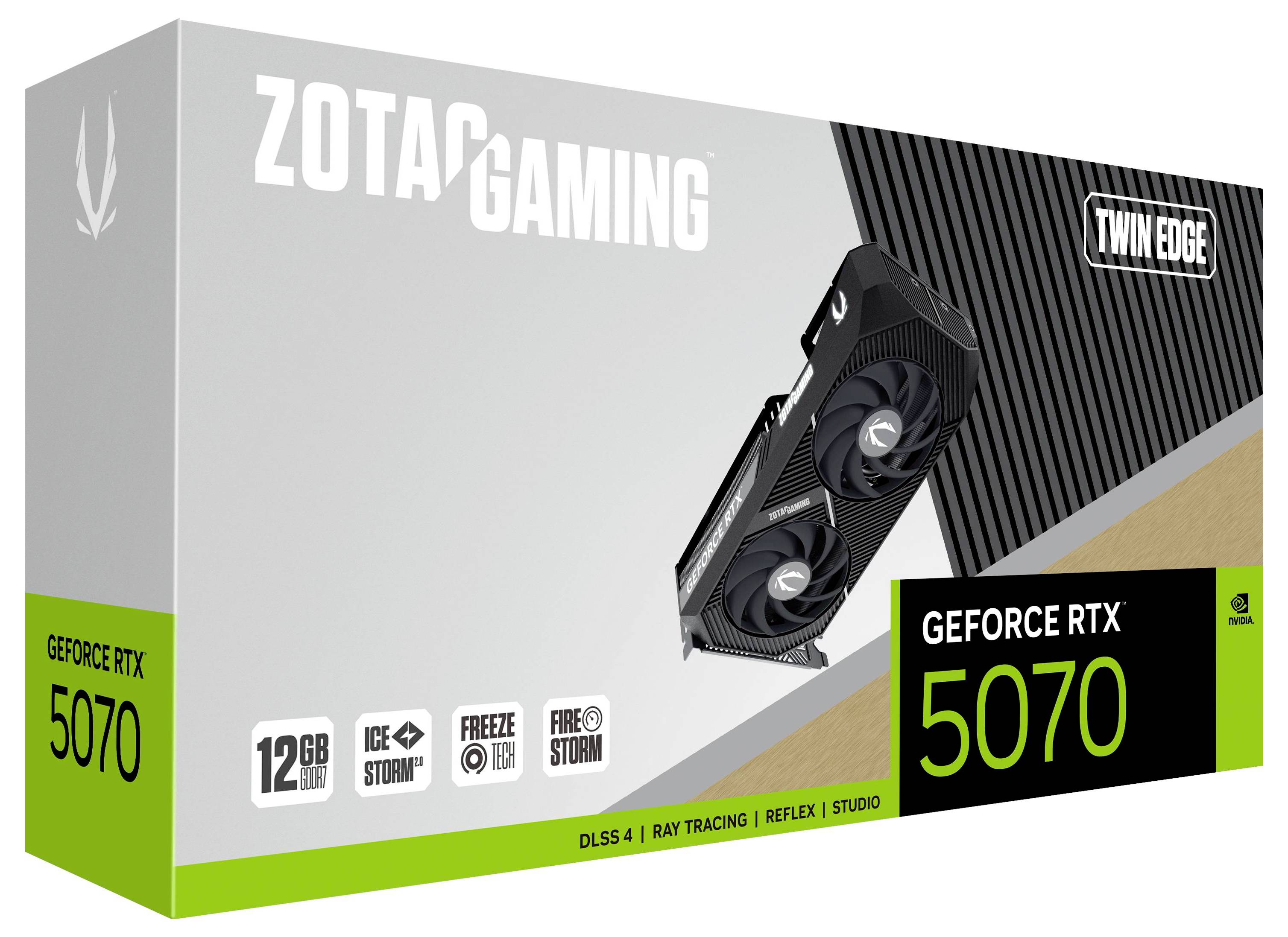 Zotac Grafikkarte Nvidia GeForce RTX 5070 12GB GDDR7-VRAM PCIe x16 HDMI®, DisplayPort NVIDIA G-Sync