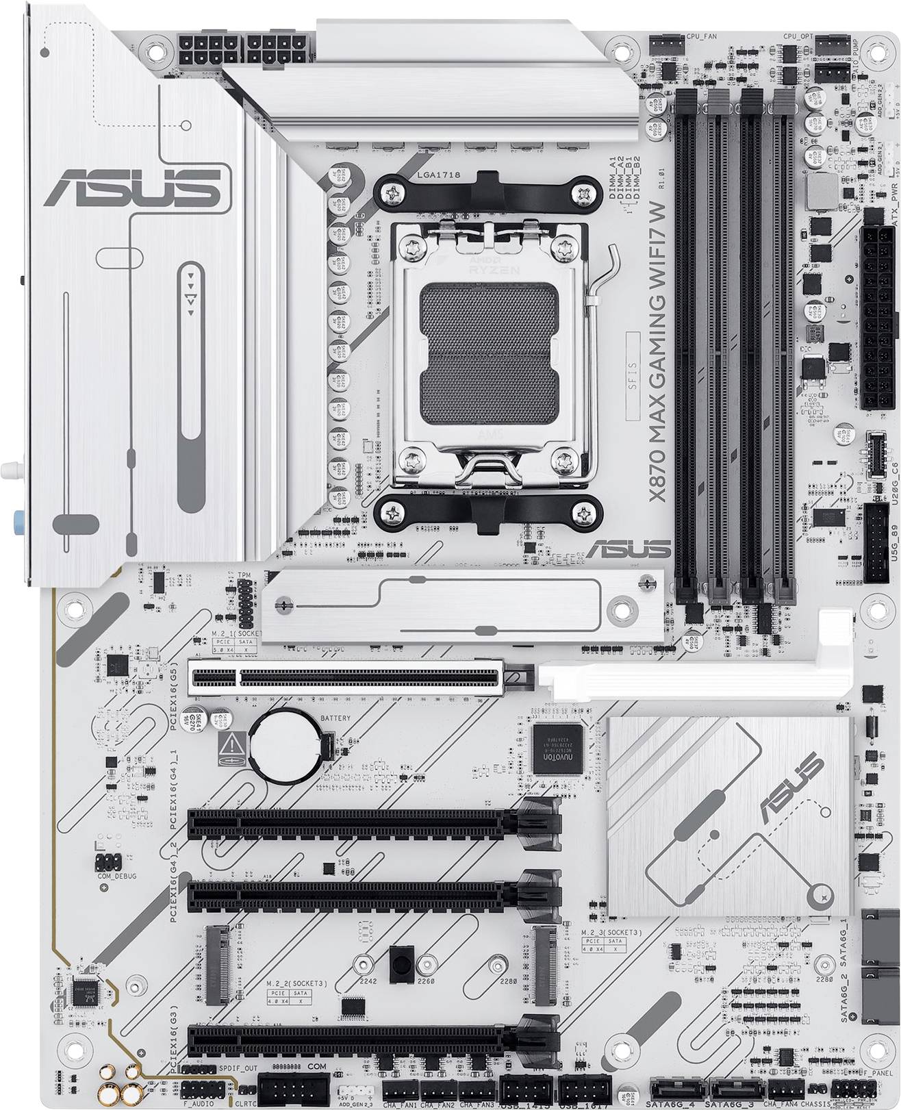 Asus X870 MAX Mainboard Sockel (PC) AMD® AM5 Formfaktor (Details) ATX Mainboard-Chipsatz AMD® X870