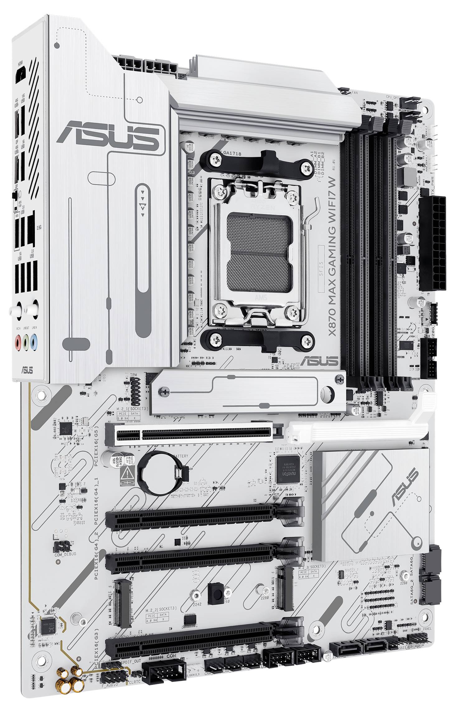 Asus X870 MAX Mainboard Sockel (PC) AMD® AM5 Formfaktor (Details) ATX Mainboard-Chipsatz AMD® X870