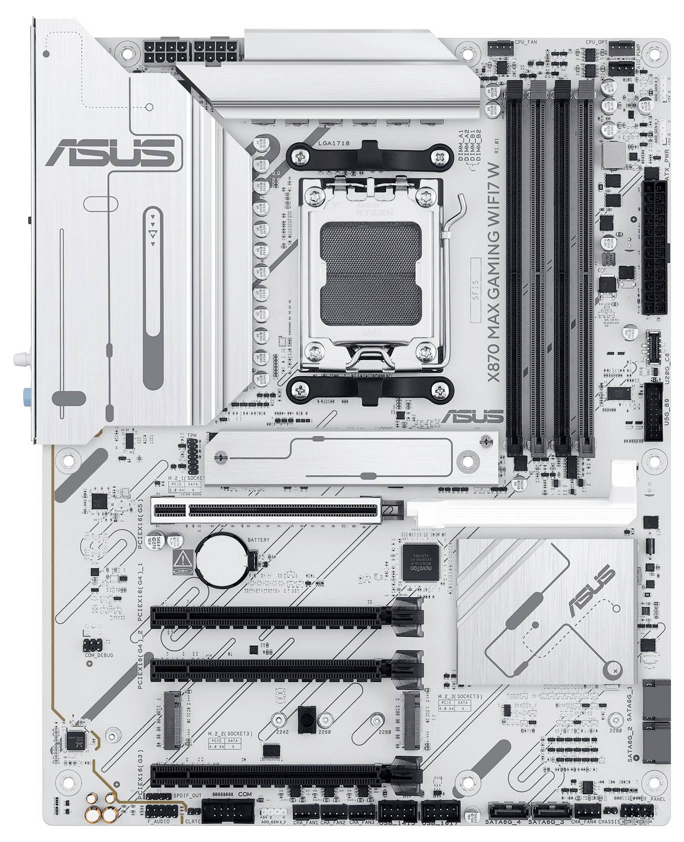 Asus X870 MAX Mainboard Sockel (PC) AMD® AM5 Formfaktor (Details) ATX Mainboard-Chipsatz AMD® X870