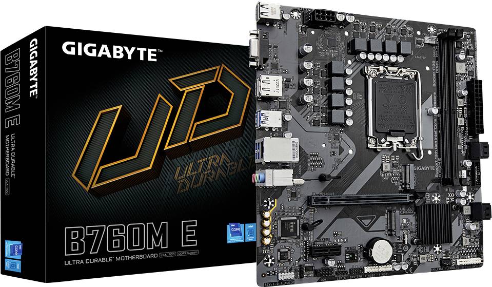 Gigabyte B760M E Mainboard Sockel (PC) Intel® LGA 1700 Formfaktor (Details) Micro-ATX