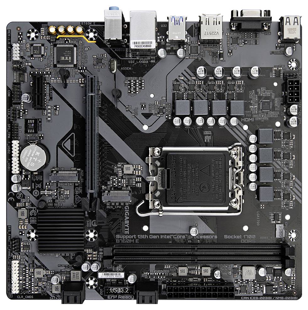 Gigabyte B760M E Mainboard Sockel (PC) Intel® LGA 1700 Formfaktor (Details) Micro-ATX