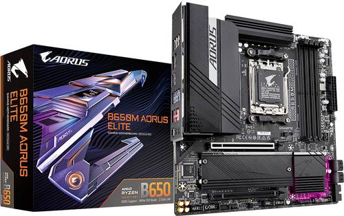 Gigabyte B650M AORUS ELITE Mainboard Sockel (PC) AMD® AM5 Formfaktor (Details) ATX