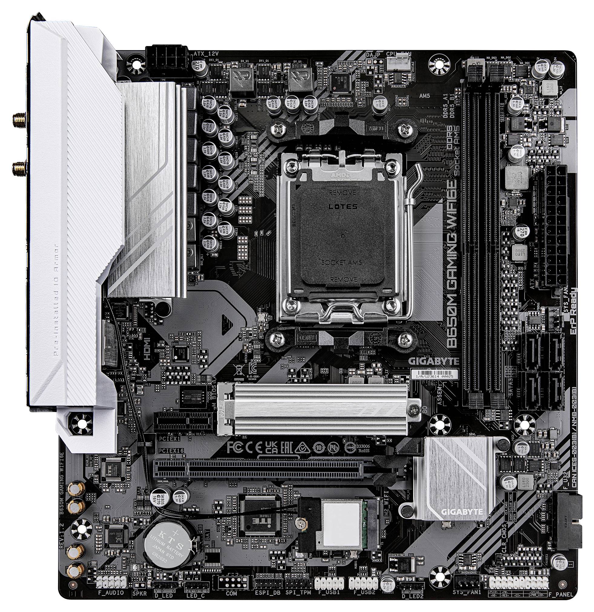 Gigabyte B650M GAMING WIFI6E Mainboard Sockel (PC) AMD® AM5 Formfaktor (Details) Micro-ATX