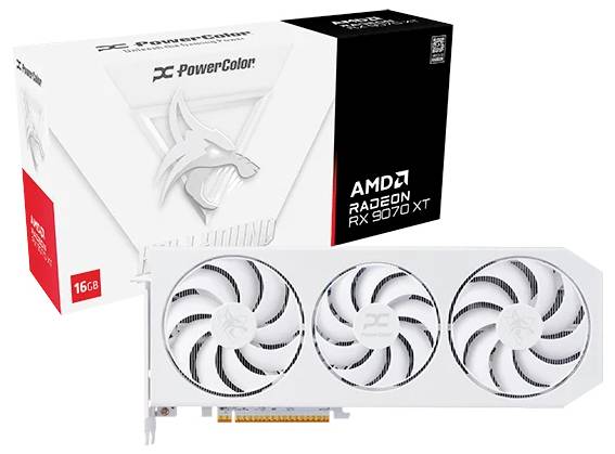 Powercolor Grafikkarte AMD Radeon RX 9070XT 16GB GDDR6-VRAM PCIe x16 HDMI®, DisplayPort AMD FreeSync, Übertaktet / Overclocked