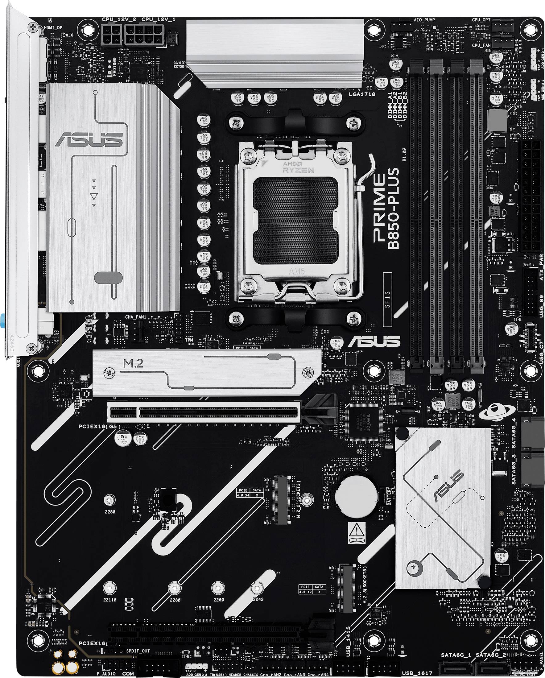 ASUS PRIME B850-PLUS-CSM - Motherboard - ATX - Socket AM5 - AMD B850 Chipsatz - USB-C 3.2 Gen2, USB 3.2 Gen 2, USB 3.2 Gen 1, USB-C 3.2 Gen 1 - 2.5