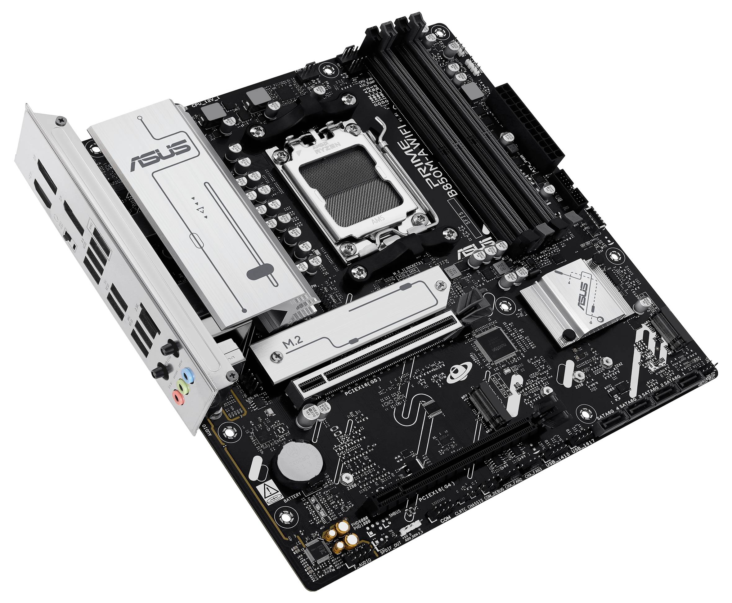 Asus PRIME B850M-A Mainboard Sockel (PC) AMD® AM5 Formfaktor (Details) Micro-ATX Mainboard-Chipsatz AMD® B850