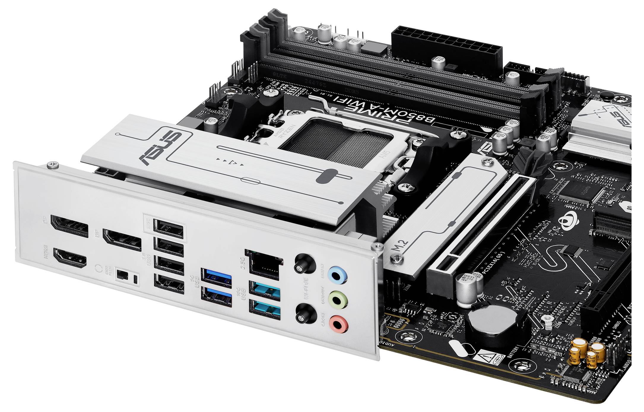 Asus PRIME B850M-A Mainboard Sockel (PC) AMD® AM5 Formfaktor (Details) Micro-ATX Mainboard-Chipsatz AMD® B850