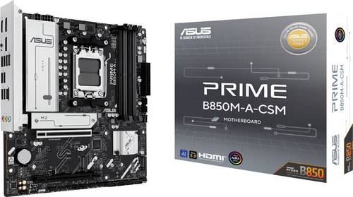 Asus PRIME B850M-A-CSM Mainboard Sockel (PC) AMD® AM5 Formfaktor (Details) Micro-ATX Mainboard-Chip