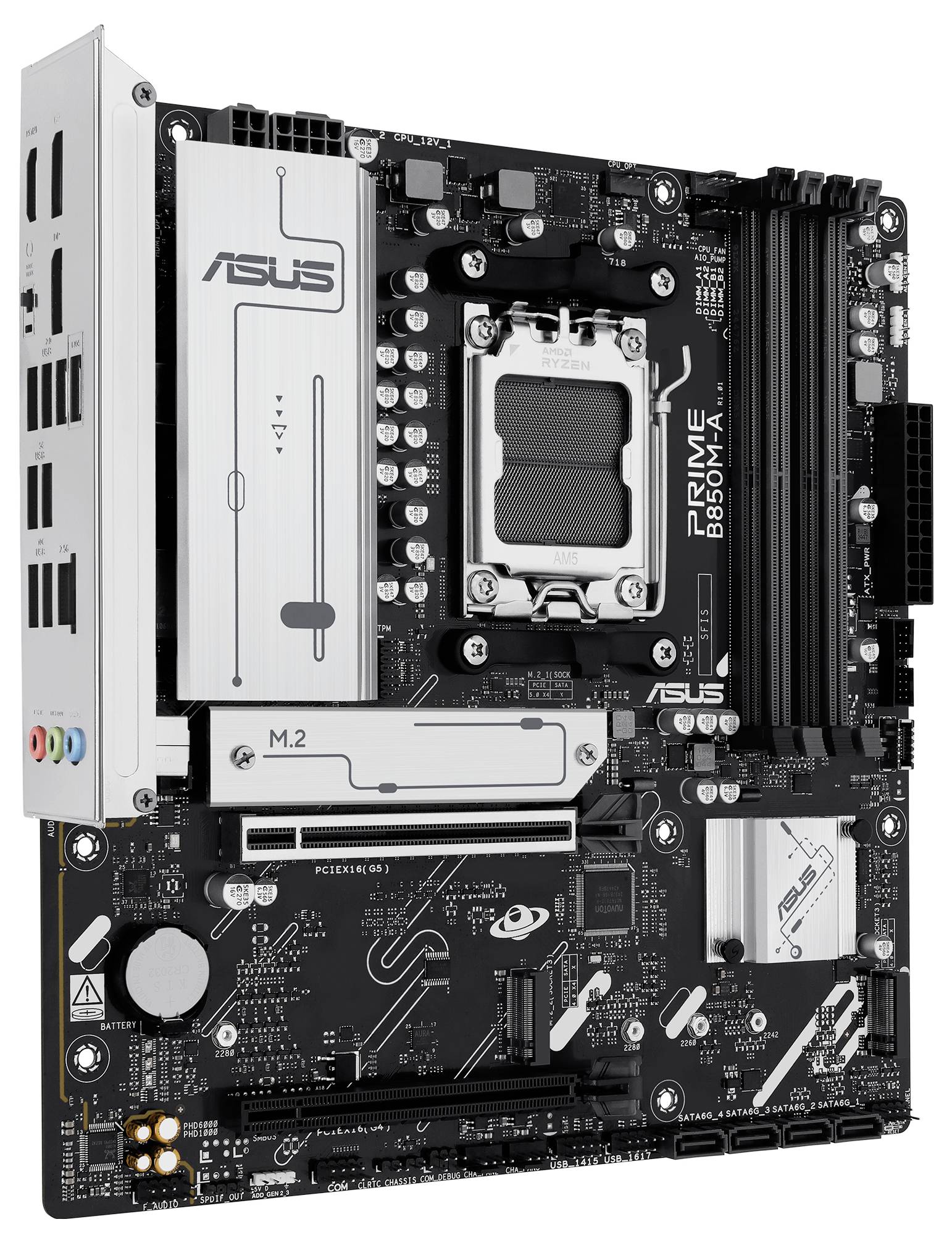 Asus PRIME B850M-A-CSM Mainboard Sockel (PC) AMD® AM5 Formfaktor (Details) Micro-ATX Mainboard-Chipsatz AMD® B850