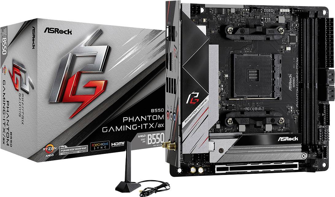 ASRock 90-MXBD40-A0UAYZ Mainboard Sockel (PC) AMD® AM4 Formfaktor (Details) Mini-ITX