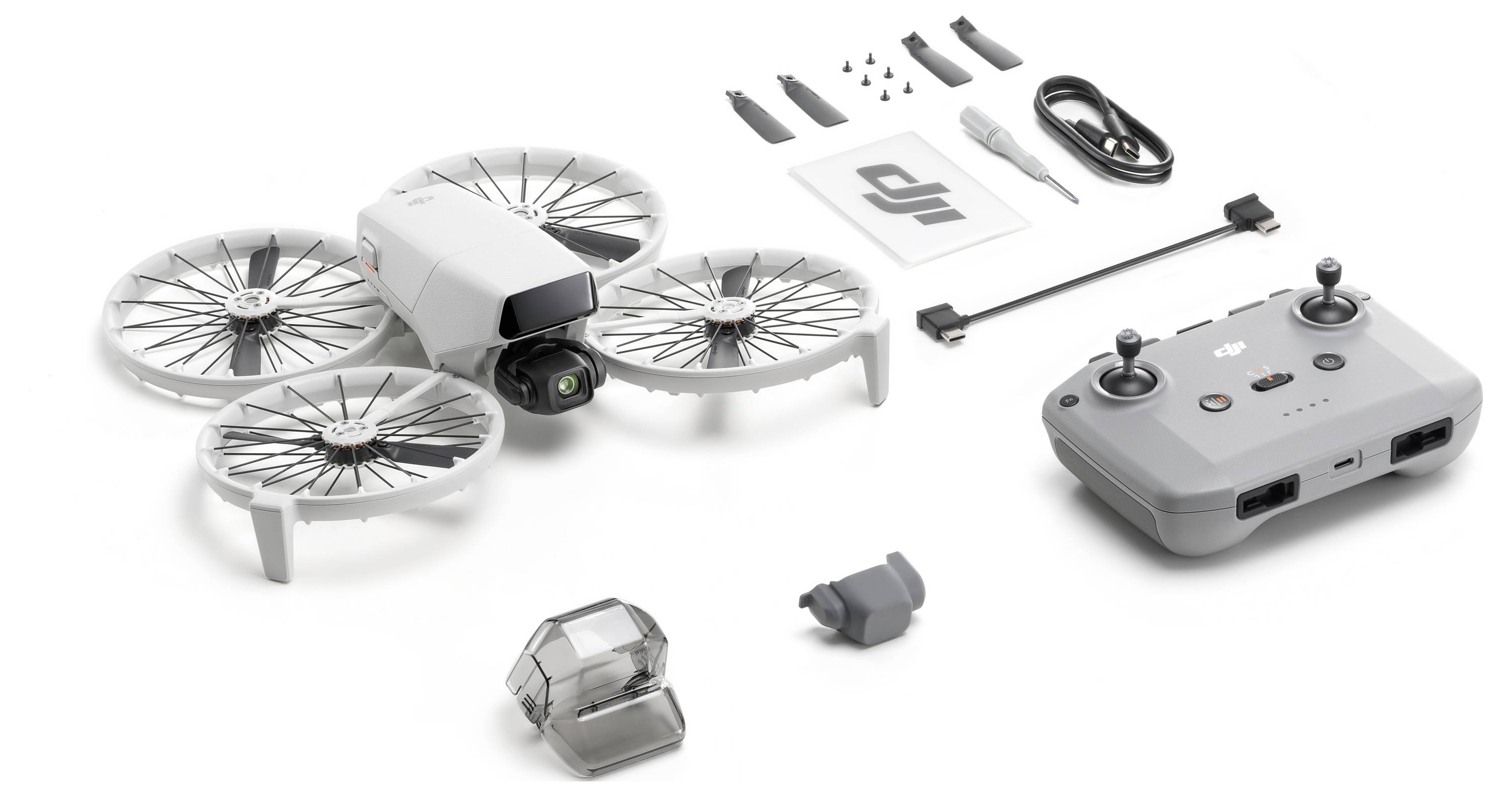 DJI Flip (DJI RC-N3) Quadrocopter 100% RtR Kameraflug Schwarz, Weiß