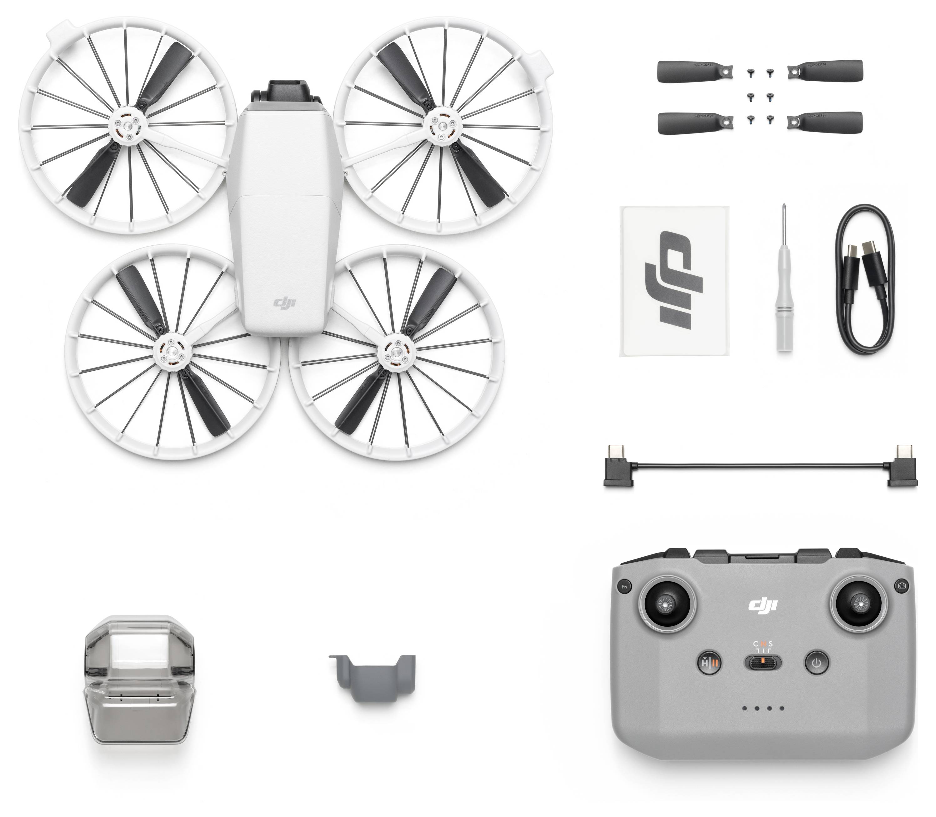 DJI Flip (DJI RC-N3) Quadrocopter 100% RtR Kameraflug Schwarz, Weiß