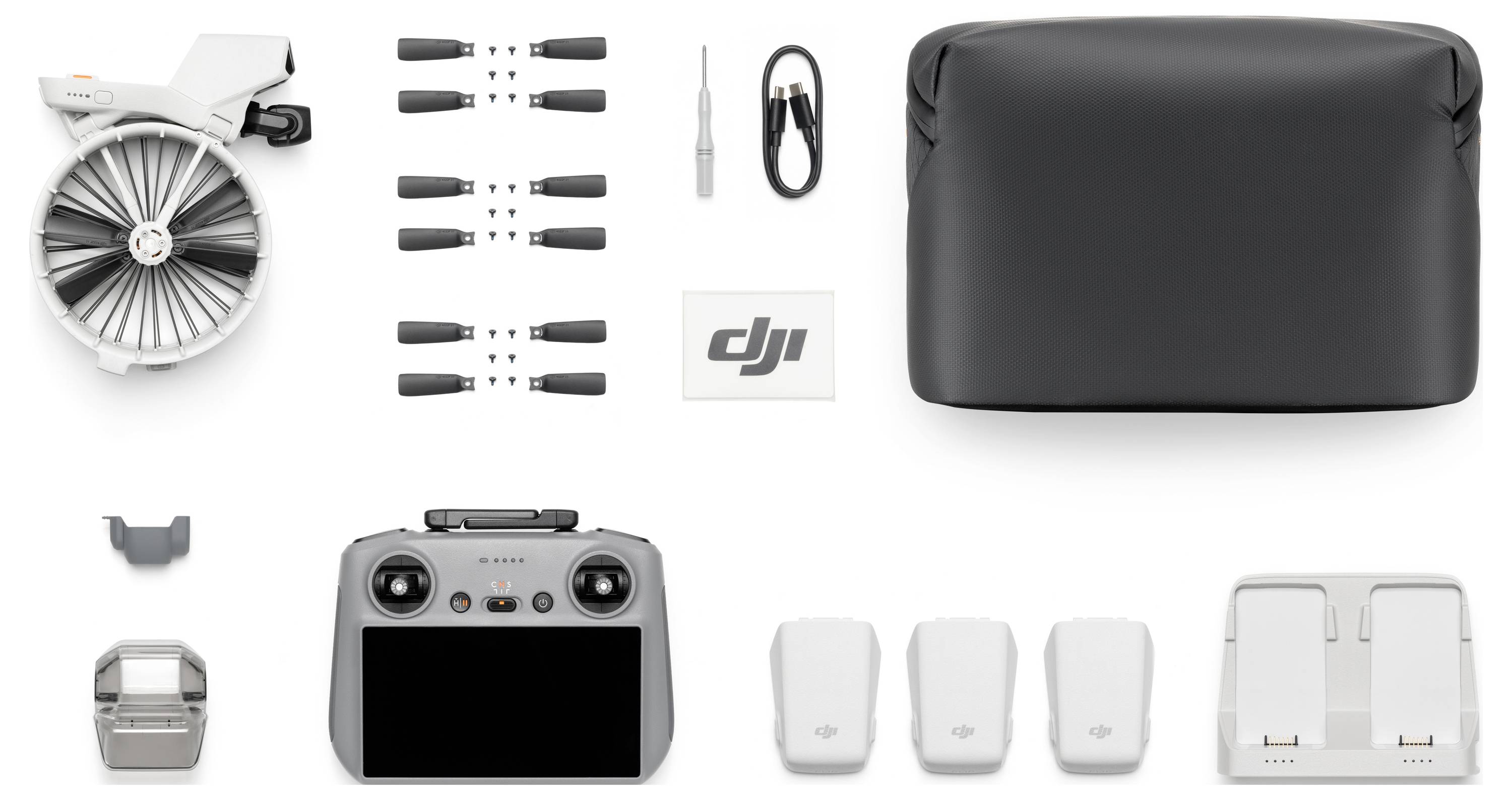 DJI Flip Fly More Combo (DJI RC 2) Quadrocopter 100% RtR Kameraflug Schwarz, Weiß