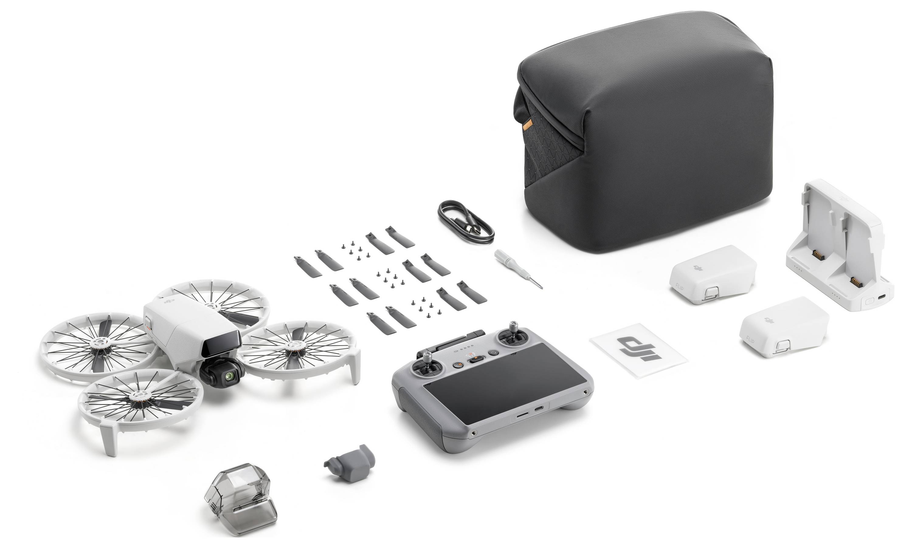 DJI Flip Fly More Combo (DJI RC 2) Quadrocopter 100% RtR Kameraflug Schwarz, Weiß