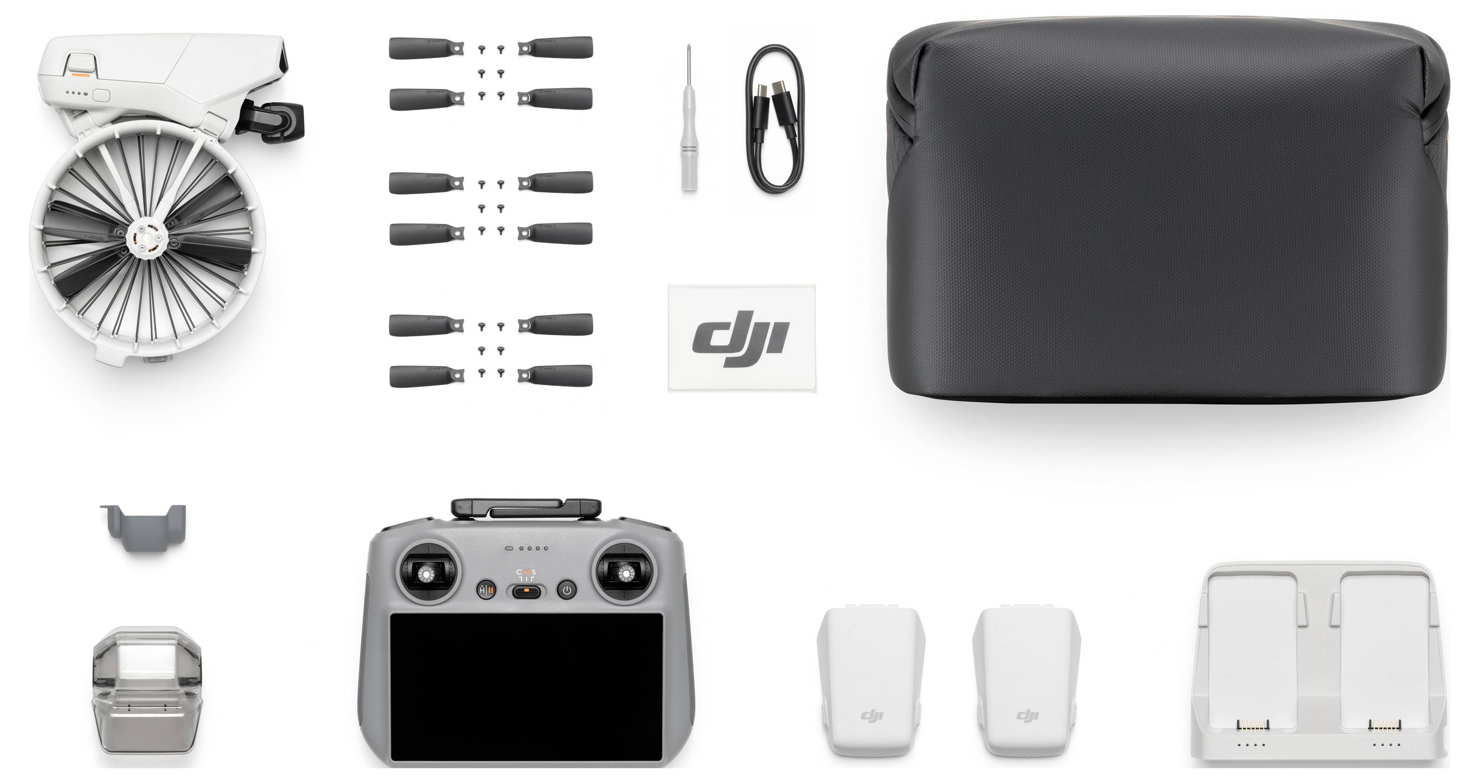 DJI Flip Fly More Combo (DJI RC 2) Quadrocopter 100% RtR Kameraflug Schwarz, Weiß