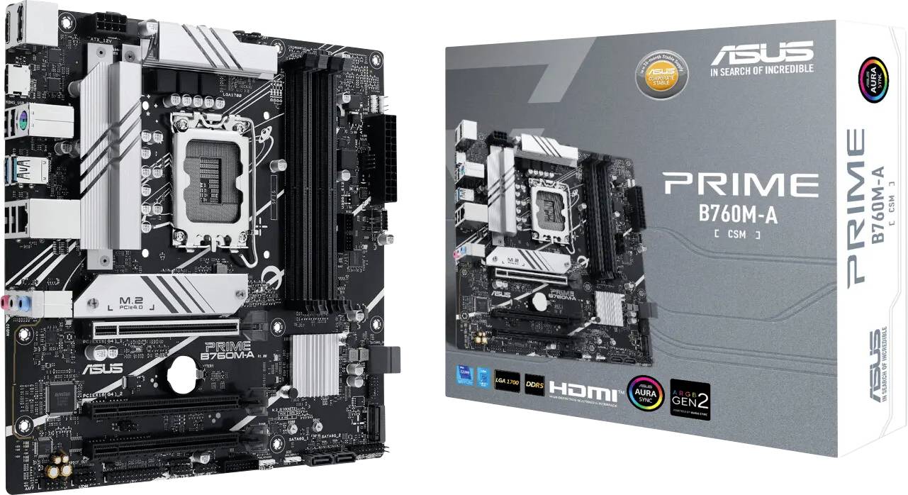 Asus 90MB1EK0-M1EAYC Mainboard Sockel (PC) Intel® LGA 1700 Formfaktor (Details) Micro-ATX Mainboard-Chipsatz Intel® B760