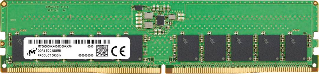 Crucial Micron - DDR5 - Modul - 16 GB - DIMM 288 Server-Arbeitsspeicher DDR5 16 GB 1 x 16 GB ECC 5600 MHz 288pin DIMM CL46 MTC10C1084S1EC56BD1R