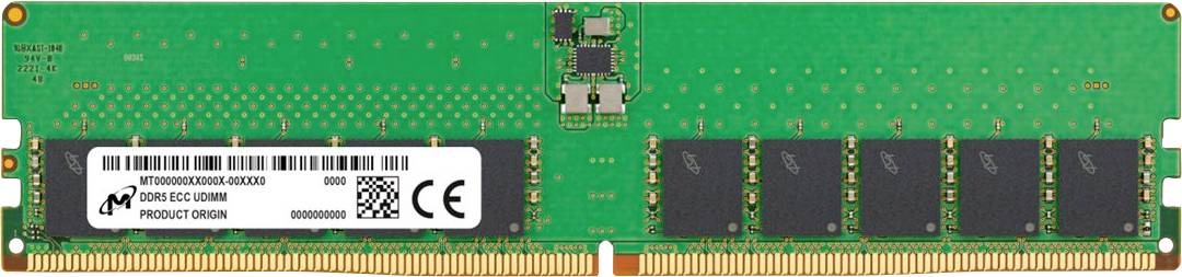 Crucial Micron DDR5 32 GB CL46 Server-Arbeitsspeicher DDR5 32 GB 1 x 32 GB ECC 5600 MHz 288pin DIMM CL46 MTC20C2085S1EC56BD1R