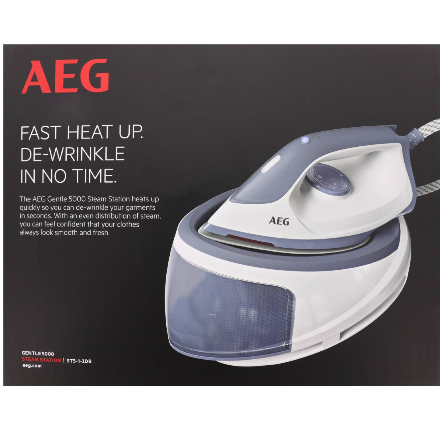 AEG ST5-1-2DB GENTLE 5000 950008710 Dampfbügelstation 2400W Blau, Weiß