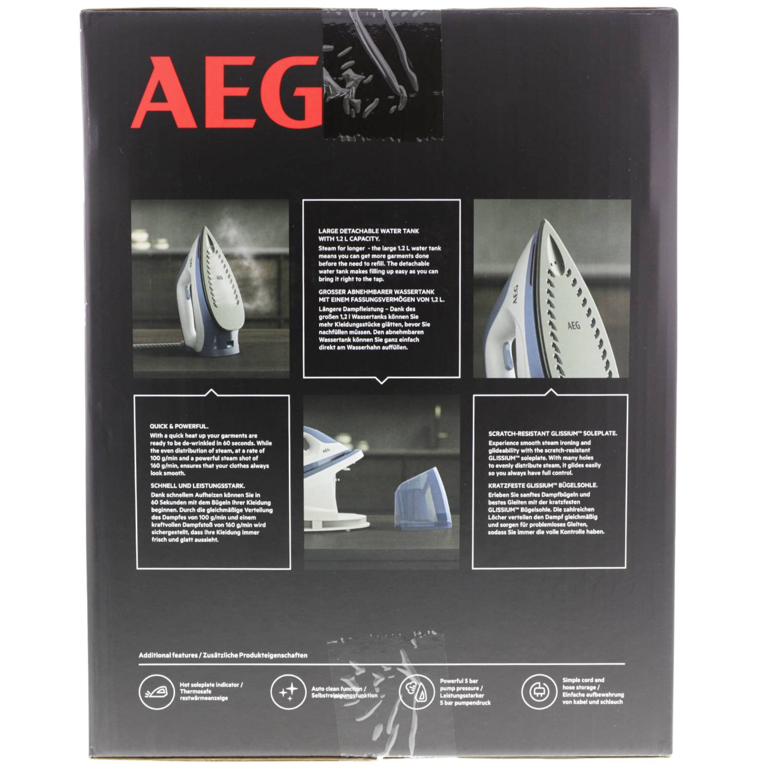 AEG ST5-1-2DB GENTLE 5000 950008710 Dampfbügelstation 2400W Blau, Weiß