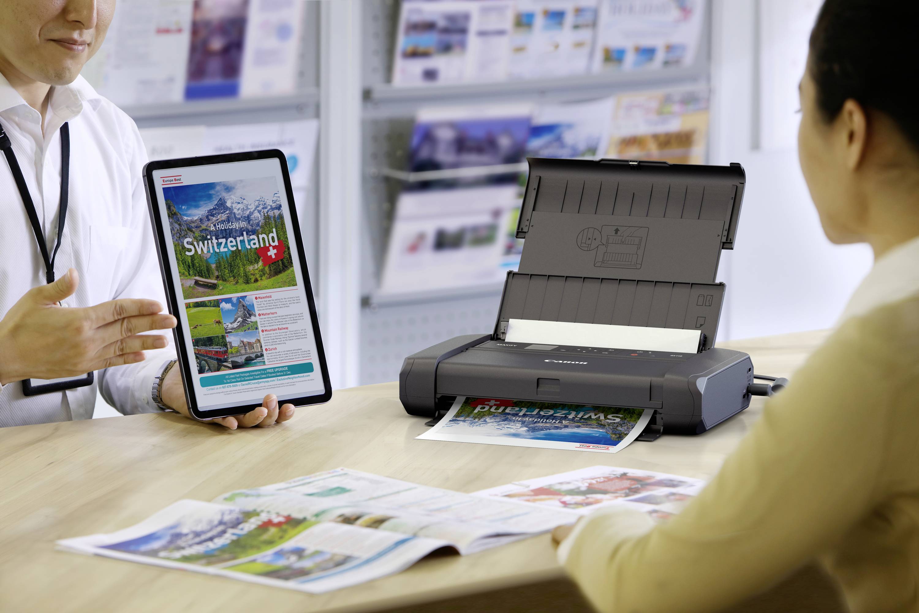 Canon MAXIFY BX110 Drucker Tintenstrahl Farbe A4 WLAN, USB, Akku-Betrieb, Duplex