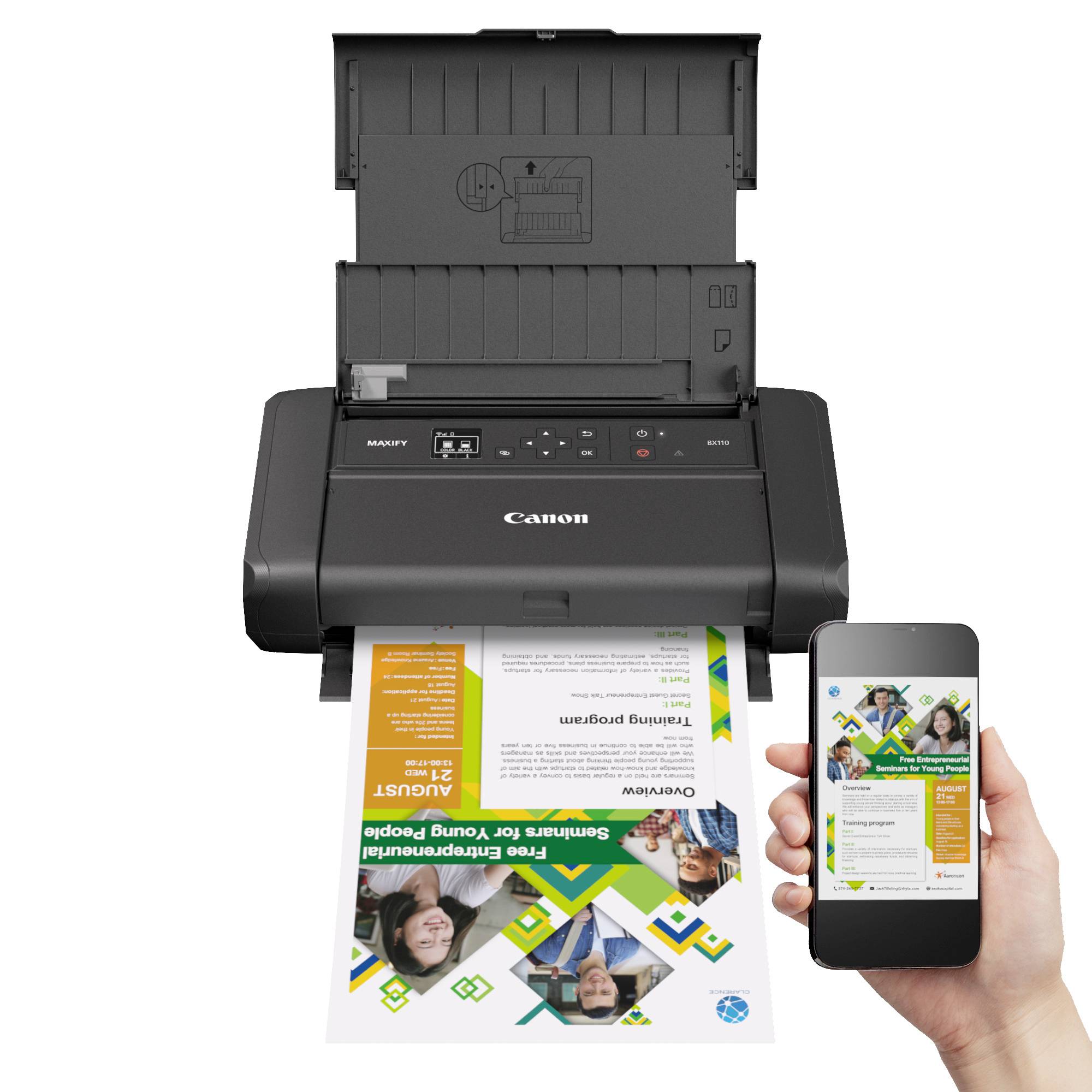 Canon MAXIFY BX110 Drucker Tintenstrahl Farbe A4 WLAN, USB, Akku-Betrieb, Duplex