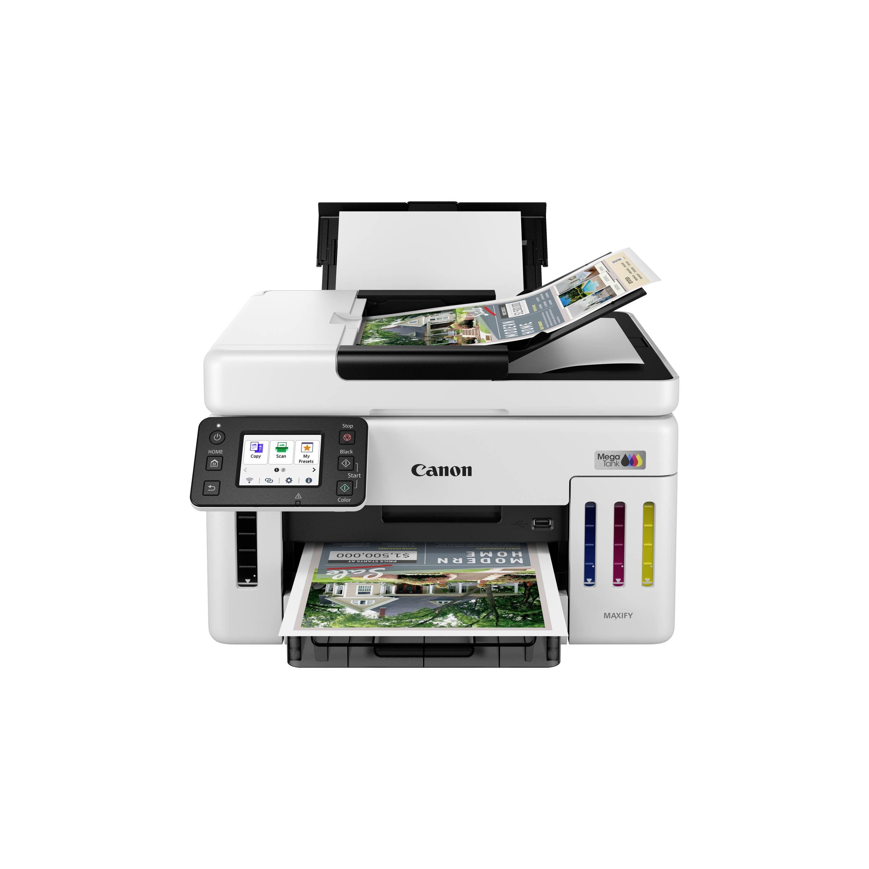 Canon MAXIFY GX6150 Multifunktionsdrucker Tintenstrahl Farbe A4 Drucker, Scanner, Kopierer Duplex, USB, WLAN, LAN